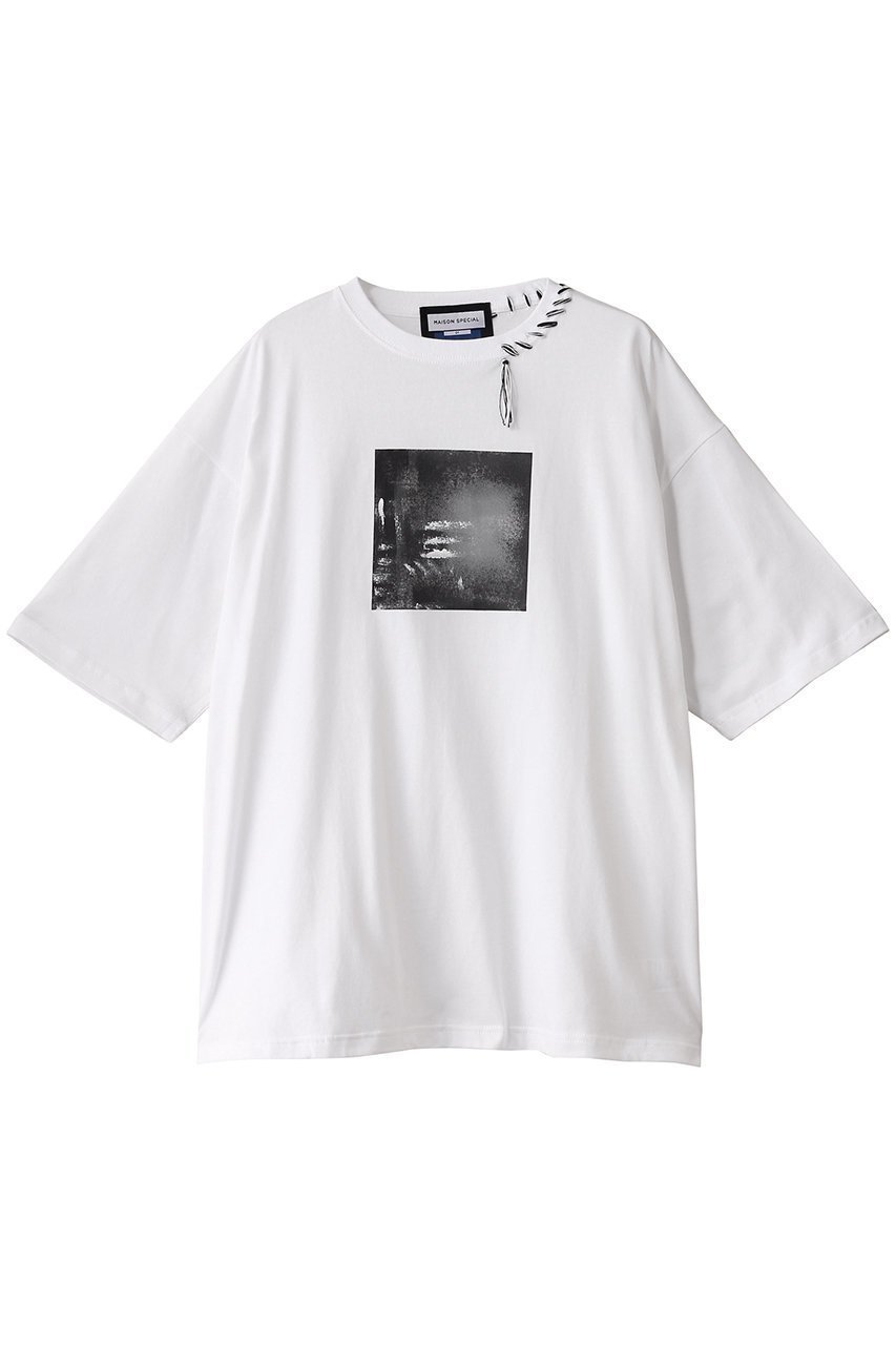 【メゾンスペシャル/MAISON SPECIAL】の【UNISEX】スクエアハンドプリントTシャツ(small square) インテリア・キッズ・メンズ・レディースファッション・服の通販 founy(ファニー) 　ファッション　Fashion　レディースファッション　Fashion for Women　トップス・カットソー　Cut & Sew Tops　シャツ・ブラウス・オフィスカジュアル　Elegant Blouses & Button-Ups　ロングTシャツ・Tシャツ　Longline T-Shirts & Tees　カットソー・ベーシックTシャツ　Cut-and-Sewn Tops / Stretch Tees & Basics　ユニセックス　Unisex, Genderless　ショート　Short, Short Length　シンプル　Simple, Minimal　スクエア　Square, Square Shape　スリーブ　Sleeve, Long Sleeve / Short Sleeve　フロント　Front, Front Design　プリント　Print, Printed Pattern　WHT(ホワイト)|ID: prp329100004927781 ipo3291000000036977044