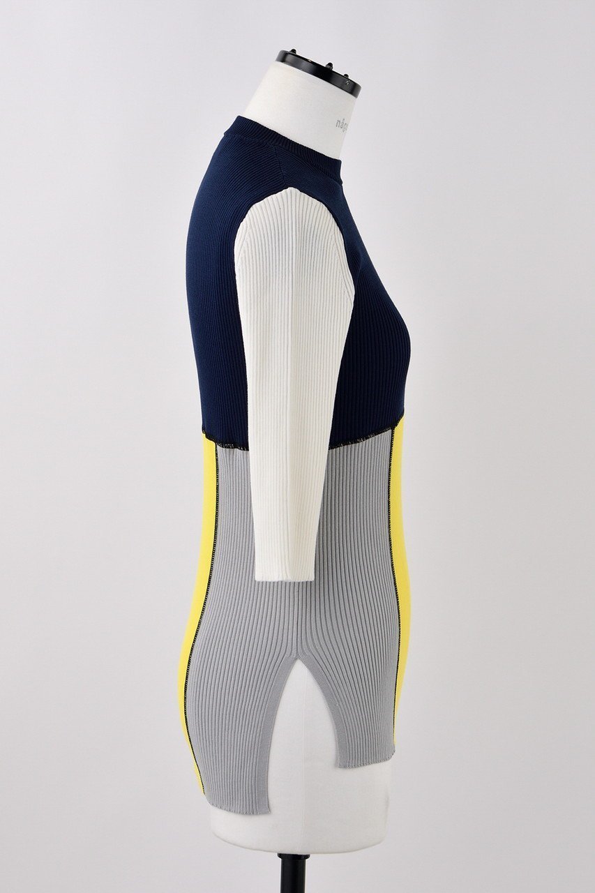 【ナゴンスタンス/nagonstans】のBicolor Rib 5分袖TOP 人気、トレンドファッション・服の通販 founy(ファニー) 　ファッション　Fashion　レディースファッション　Fashion for Women　トップス・カットソー　Cut & Sew Tops　シャツ・ブラウス・オフィスカジュアル　Elegant Blouses & Button-Ups　ロングTシャツ・Tシャツ　Longline T-Shirts & Tees　カットソー・ベーシックTシャツ　Cut-and-Sewn Tops / Stretch Tees & Basics　ショート　Short, Short Length　スリーブ　Sleeve, Long Sleeve / Short Sleeve　ハーフ　Half, Half-Length　フィット　Fit, Slim Fit　定番　Standard, Basic Item　春　Spring　秋　Autumn　other-4|ID: prp329100004927786 ipo3291000000036977112