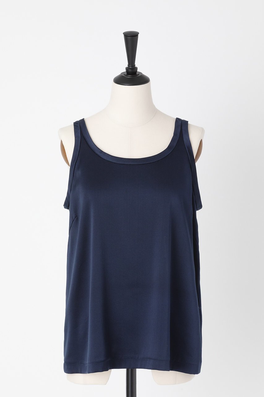 【オーヴィル/EAUVIRE】のウォッシャブルシルクタンクトップ インテリア・キッズ・メンズ・レディースファッション・服の通販 founy(ファニー) 　ファッション　Fashion　レディースファッション　Fashion for Women　トップス・カットソー　Cut & Sew Tops　キャミソール&ノースリーブ　Camisoles & Sleeveless Tops　シャツ・ブラウス・オフィスカジュアル　Elegant Blouses & Button-Ups　ロングTシャツ・Tシャツ　Longline T-Shirts & Tees　カットソー・ベーシックTシャツ　Cut-and-Sewn Tops / Stretch Tees & Basics　カットソー　Cut and Sewn Top　キャミソール　Camisole, Spaghetti Strap Top　サテン　Satin, Glossy Fabric　シルク　Silk, 100% Silk　ストレッチ　Stretch, Stretchy Fabric　タンク　Tank Top, Sleeveless Top　バランス　Balance, Style Balance　定番　Standard, Basic Item　ネイビー|ID: prp329100004927805 ipo3291000000036977249