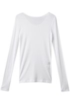 【ヒューエルミュージアム/hueLe Museum】の【hLM】シアーハイツイストフライス 人気、トレンドファッション・服の通販 founy(ファニー) ファッション Fashion レディースファッション Fashion for Women トップス・カットソー Cut & Sew Tops シャツ・ブラウス・オフィスカジュアル Elegant Blouses & Button-Ups ロングTシャツ・Tシャツ Longline T-Shirts & Tees カットソー・ベーシックTシャツ Cut-and-Sewn Tops / Stretch Tees & Basics インナー Innerwear キャミ Camisole, Cami Top ショート Short, Short Length スリーブ Sleeve, Long Sleeve / Short Sleeve thumbnail ホワイト|ID: prp329100004927838 ipo3291000000036977541