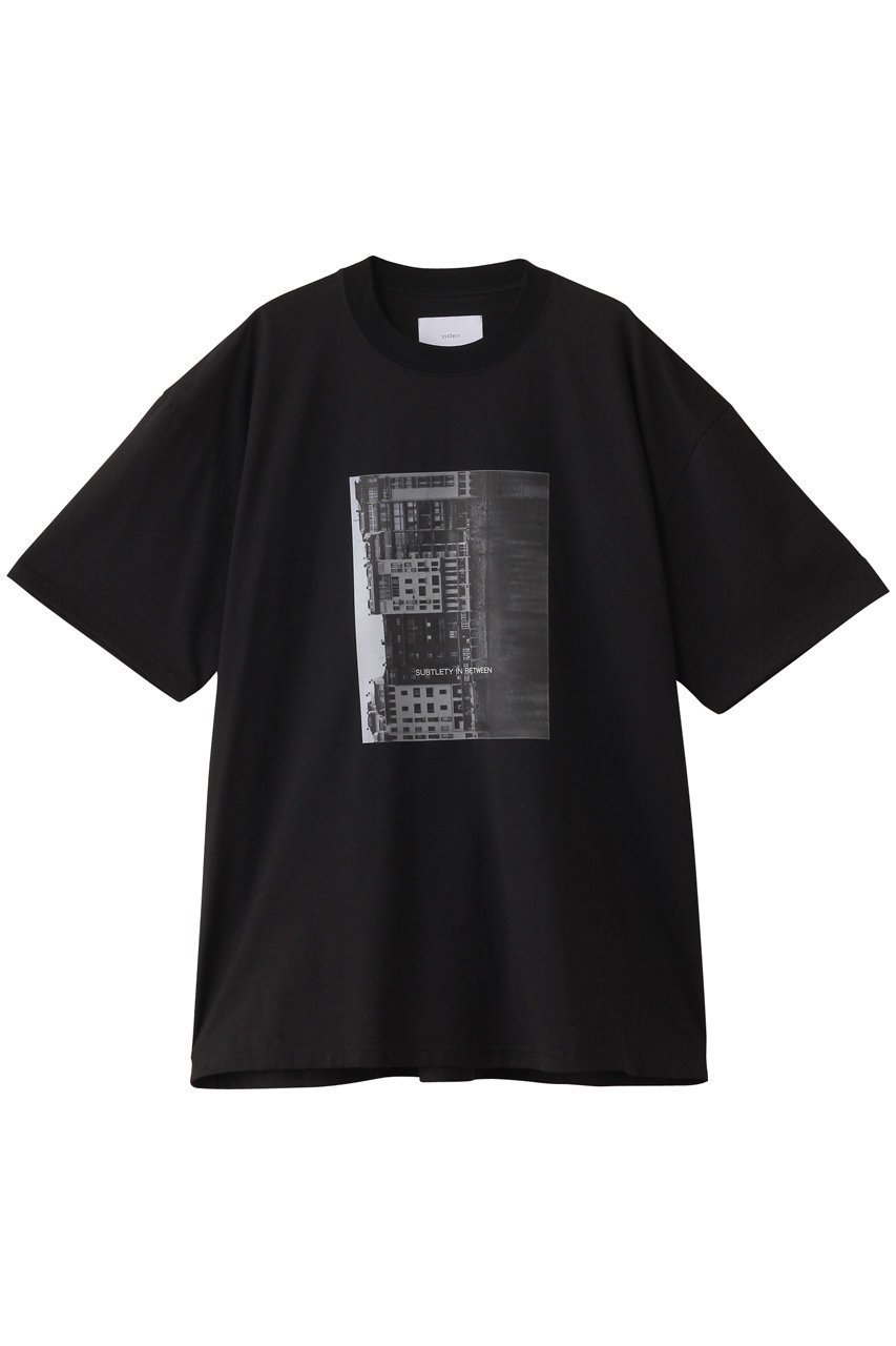 【シュタイン/ssstein】の【UNISEX】OVERSIZED PRINT TEE -SUBTLETY- (MARCERIZ インテリア・キッズ・メンズ・レディースファッション・服の通販 founy(ファニー) 　ファッション　Fashion　レディースファッション　Fashion for Women　トップス・カットソー　Cut & Sew Tops　シャツ・ブラウス・オフィスカジュアル　Elegant Blouses & Button-Ups　ロングTシャツ・Tシャツ　Longline T-Shirts & Tees　カットソー・ベーシックTシャツ　Cut-and-Sewn Tops / Stretch Tees & Basics　ユニセックス　Unisex, Genderless　なめらか　Smooth, Silky Texture　ショート　Short, Short Length　シルケット　Silket, Silky Cotton　スリーブ　Sleeve, Long Sleeve / Short Sleeve　プリント　Print, Printed Pattern　人気　Popular, Best Seller　ブラック|ID: prp329100004927839 ipo3291000000036977555