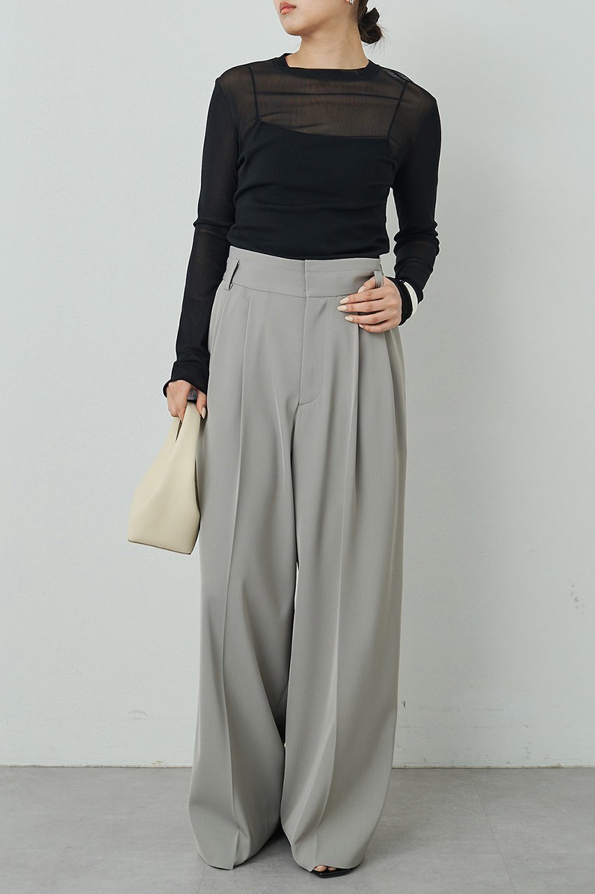 【ガリャルダガランテ/GALLARDAGALANTE】の【La nature linge】シアーチュールトップス 人気、トレンドファッション・服の通販 founy(ファニー) 　ファッション　Fashion　レディースファッション　Fashion for Women　トップス・カットソー　Cut & Sew Tops　シャツ・ブラウス・オフィスカジュアル　Elegant Blouses & Button-Ups　ロングTシャツ・Tシャツ　Longline T-Shirts & Tees　カットソー・ベーシックTシャツ　Cut-and-Sewn Tops / Stretch Tees & Basics　お家時間・ステイホーム　Stay Home / At Home　なめらか　Smooth, Silky Texture　インナー　Innerwear　コンパクト　Compact, Small Size　ジャケット　Jacket, Outerwear　スリーブ　Sleeve, Long Sleeve / Short Sleeve　チュール　Tulip, Tulip Motif　ベスト　Vest, Waistcoat　ベーシック　Basic, Essential　ロング　Long, Long-Length　再入荷　Restock / Back in Stock　other-8|ID: prp329100004927855 ipo3291000000036977761