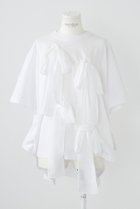【エンフォルド/ENFOLD】のソフト天竺 リボンモチーフTシャツ 人気、トレンドファッション・服の通販 founy(ファニー) ファッション Fashion レディースファッション Fashion for Women トップス・カットソー Cut & Sew Tops シャツ・ブラウス・オフィスカジュアル Elegant Blouses & Button-Ups ロングTシャツ・Tシャツ Longline T-Shirts & Tees カットソー・ベーシックTシャツ Cut-and-Sewn Tops / Stretch Tees & Basics ギャザー Gathered, Ruffled ショート Short, Short Length スリーブ Sleeve, Long Sleeve / Short Sleeve バランス Balance, Style Balance モチーフ Motif, Design Theme リボン Ribbon, Bow ルーズ Loose, Oversized thumbnail ホワイト|ID: prp329100004927865 ipo3291000000036977826