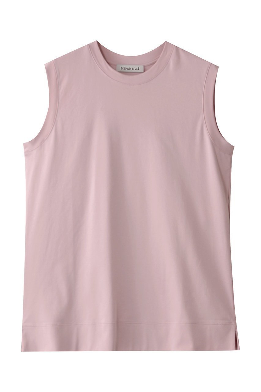 【デパリエ/DEPAREILLE】のスムースノースリーブTシャツ インテリア・キッズ・メンズ・レディースファッション・服の通販 founy(ファニー) 　ファッション　Fashion　レディースファッション　Fashion for Women　トップス・カットソー　Cut & Sew Tops　キャミソール&ノースリーブ　Camisoles & Sleeveless Tops　シャツ・ブラウス・オフィスカジュアル　Elegant Blouses & Button-Ups　ロングTシャツ・Tシャツ　Longline T-Shirts & Tees　カットソー・ベーシックTシャツ　Cut-and-Sewn Tops / Stretch Tees & Basics　なめらか　Smooth, Silky Texture　インナー　Innerwear　カーディガン　Cardigan, Knitwear　キャミソール　Camisole, Spaghetti Strap Top　コンパクト　Compact, Small Size　シンプル　Simple, Minimal　ジャケット　Jacket, Outerwear　タンク　Tank Top, Sleeveless Top　ノースリーブ　Sleeveless, No-Sleeve　ベーシック　Basic, Essential　再入荷　Restock / Back in Stock　ピンク|ID: prp329100004927893 ipo3291000000036978010