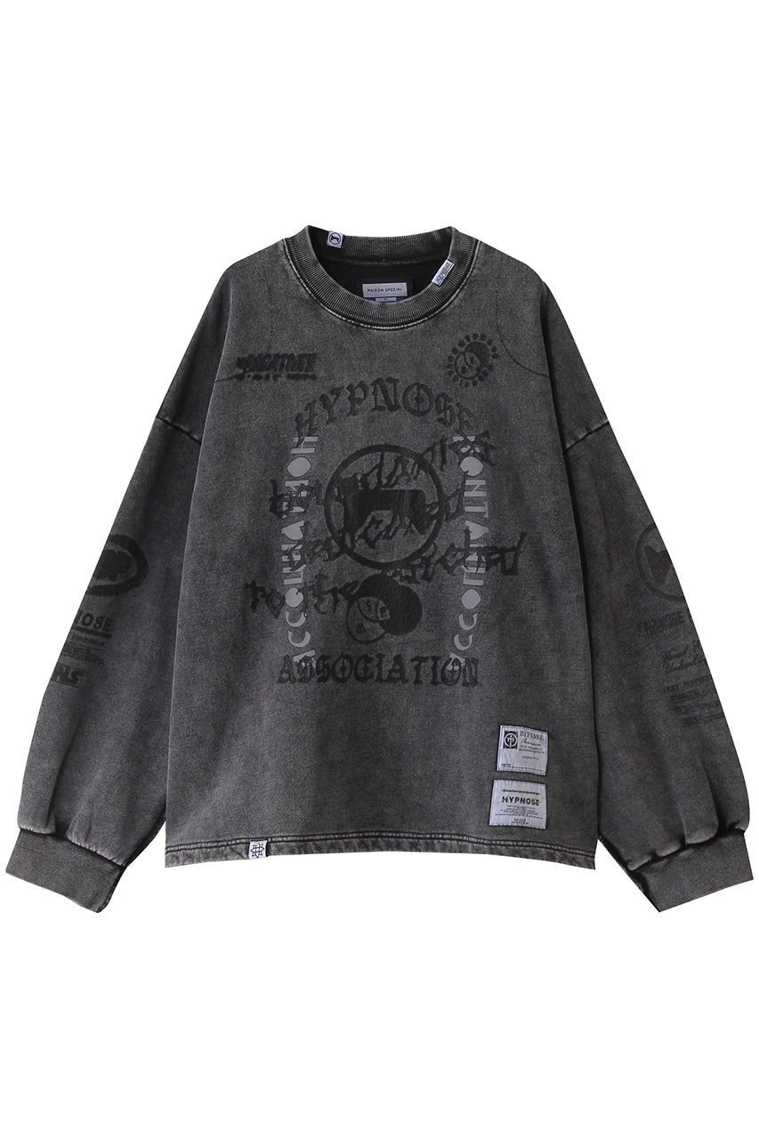 【メゾンスペシャル/MAISON SPECIAL】の【UNISEX】HYPNOSE加工スウェットクルー 肩ステッチ 人気、トレンドファッション・服の通販 founy(ファニー) 　ファッション　Fashion　レディースファッション　Fashion for Women　トップス・カットソー　Cut & Sew Tops　シャツ・ブラウス・オフィスカジュアル　Elegant Blouses & Button-Ups　レディースパーカー・カジュアルフーディー　Casual Hoodies & Sweatshirts　ロングTシャツ・Tシャツ　Longline T-Shirts & Tees　スウェット・クルーネックトップス　Sweatshirts & Crewnecks / Relaxed Fit Sweat Tops　カットソー・ベーシックTシャツ　Cut-and-Sewn Tops / Stretch Tees & Basics　ユニセックス　Unisex, Genderless　ウォッシュ　Washed Finish　デニム　Denim, Jeans Material　 other-1|ID: prp329100004927899 ipo3291000000036978051