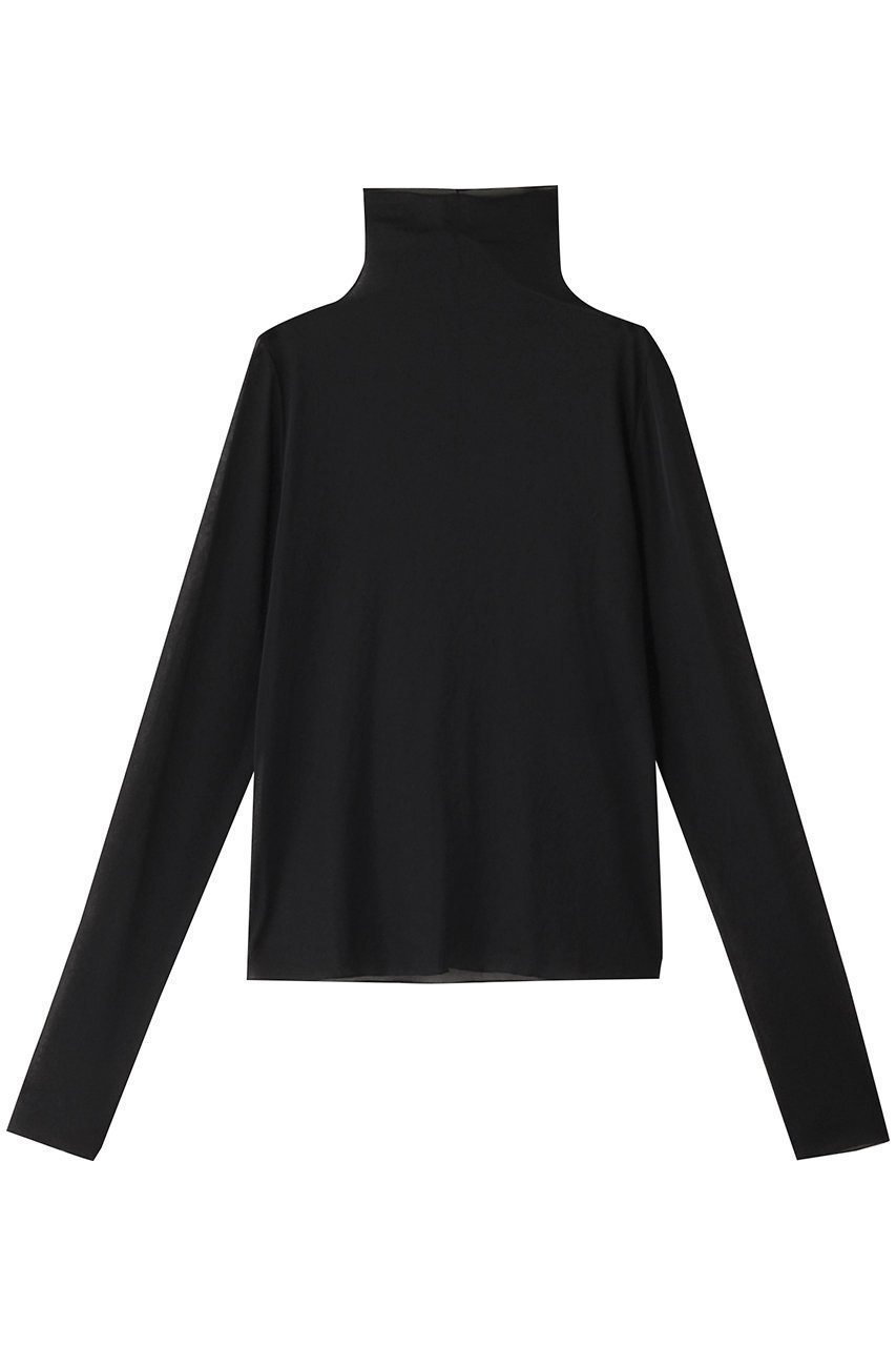 【デパリエ/DEPAREILLE】のシフォンハイネックトップス インテリア・キッズ・メンズ・レディースファッション・服の通販 founy(ファニー) 　ファッション　Fashion　レディースファッション　Fashion for Women　トップス・カットソー　Cut & Sew Tops　シャツ・ブラウス・オフィスカジュアル　Elegant Blouses & Button-Ups　ロングTシャツ・Tシャツ　Longline T-Shirts & Tees　カットソー・ベーシックTシャツ　Cut-and-Sewn Tops / Stretch Tees & Basics　カーディガン　Cardigan, Knitwear　キャミソール　Camisole, Spaghetti Strap Top　ジャケット　Jacket, Outerwear　スリーブ　Sleeve, Long Sleeve / Short Sleeve　トレンド　Trend, Trending Now　ロング　Long, Long-Length　定番　Standard, Basic Item　春　Spring　ブラック|ID: prp329100004927917 ipo3291000000036978202