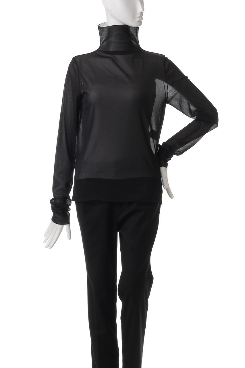 【デパリエ/DEPAREILLE】のシフォンハイネックトップス 人気、トレンドファッション・服の通販 founy(ファニー) 　ファッション　Fashion　レディースファッション　Fashion for Women　トップス・カットソー　Cut & Sew Tops　シャツ・ブラウス・オフィスカジュアル　Elegant Blouses & Button-Ups　ロングTシャツ・Tシャツ　Longline T-Shirts & Tees　カットソー・ベーシックTシャツ　Cut-and-Sewn Tops / Stretch Tees & Basics　カーディガン　Cardigan, Knitwear　キャミソール　Camisole, Spaghetti Strap Top　ジャケット　Jacket, Outerwear　スリーブ　Sleeve, Long Sleeve / Short Sleeve　トレンド　Trend, Trending Now　ロング　Long, Long-Length　定番　Standard, Basic Item　春　Spring　other-2|ID: prp329100004927917 ipo3291000000036978204