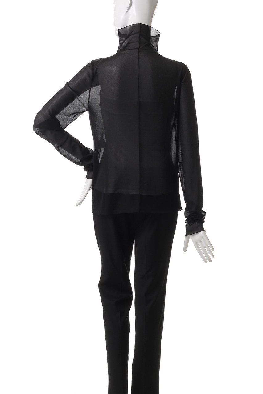 【デパリエ/DEPAREILLE】のシフォンハイネックトップス 人気、トレンドファッション・服の通販 founy(ファニー) 　ファッション　Fashion　レディースファッション　Fashion for Women　トップス・カットソー　Cut & Sew Tops　シャツ・ブラウス・オフィスカジュアル　Elegant Blouses & Button-Ups　ロングTシャツ・Tシャツ　Longline T-Shirts & Tees　カットソー・ベーシックTシャツ　Cut-and-Sewn Tops / Stretch Tees & Basics　カーディガン　Cardigan, Knitwear　キャミソール　Camisole, Spaghetti Strap Top　ジャケット　Jacket, Outerwear　スリーブ　Sleeve, Long Sleeve / Short Sleeve　トレンド　Trend, Trending Now　ロング　Long, Long-Length　定番　Standard, Basic Item　春　Spring　other-4|ID: prp329100004927917 ipo3291000000036978208