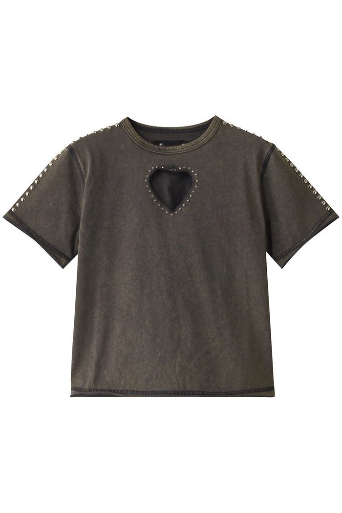 【プランク プロジェクト/PRANK PROJECT】のハートスタッズTEE / Heart Stud Tee インテリア・キッズ・メンズ・レディースファッション・服の通販 founy(ファニー) https://founy.com/ ファッション Fashion レディースファッション Fashion for Women トップス・カットソー Cut & Sew Tops キャミソール&ノースリーブ Camisoles & Sleeveless Tops シャツ・ブラウス・オフィスカジュアル Elegant Blouses & Button-Ups ロングTシャツ・Tシャツ Longline T-Shirts & Tees カットソー・ベーシックTシャツ Cut-and-Sewn Tops / Stretch Tees & Basics インナー Innerwear キャミソール Camisole, Spaghetti Strap Top コンパクト Compact, Small Size ジャケット Jacket, Outerwear スタッズ Studs, Metal Accents タンク Tank Top, Sleeveless Top |ID: prp329100004927946 ipo3291000000036978440