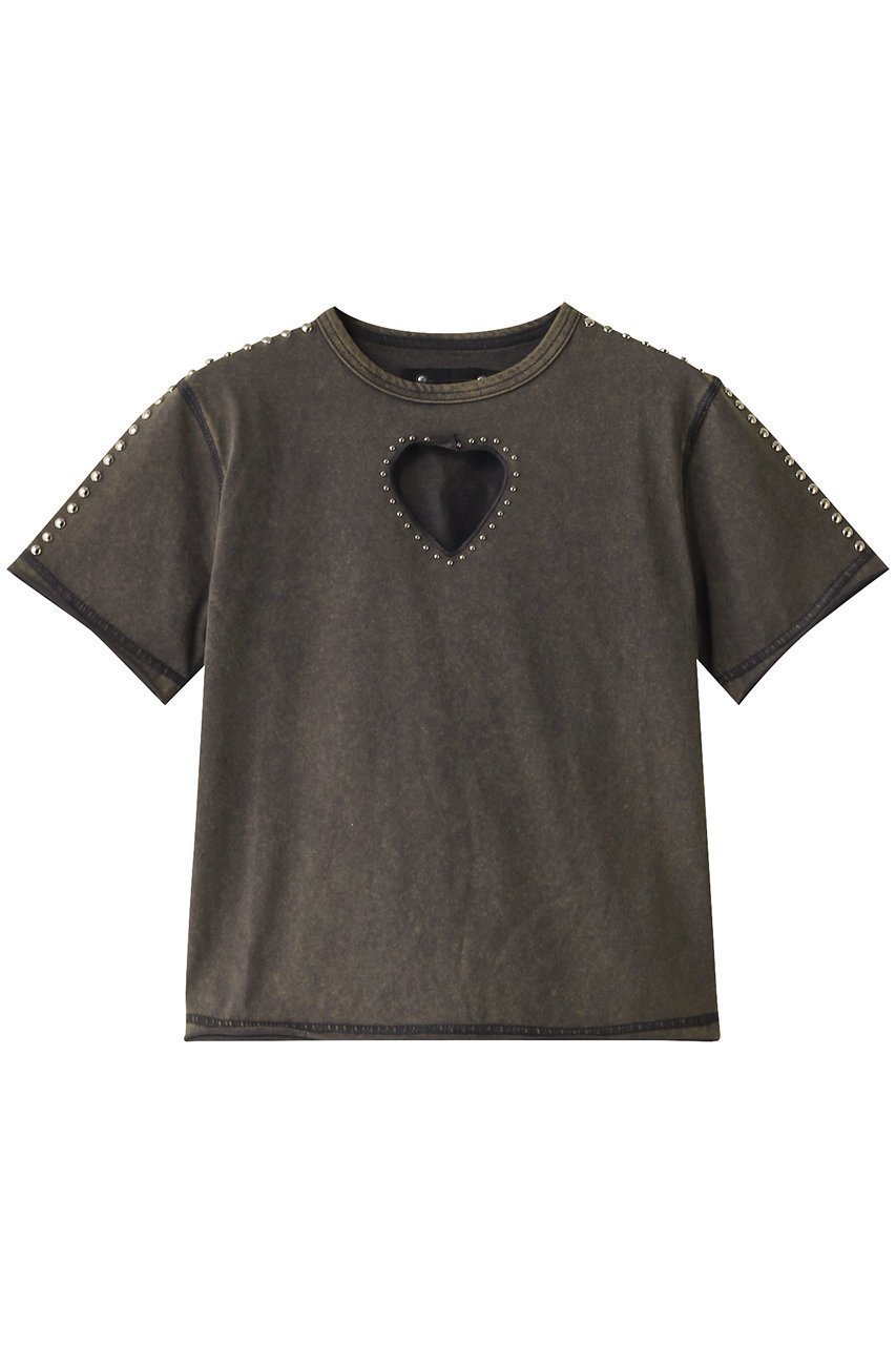 【プランク プロジェクト/PRANK PROJECT】のハートスタッズTEE / Heart Stud Tee インテリア・キッズ・メンズ・レディースファッション・服の通販 founy(ファニー) 　ファッション　Fashion　レディースファッション　Fashion for Women　トップス・カットソー　Cut & Sew Tops　キャミソール&ノースリーブ　Camisoles & Sleeveless Tops　シャツ・ブラウス・オフィスカジュアル　Elegant Blouses & Button-Ups　ロングTシャツ・Tシャツ　Longline T-Shirts & Tees　カットソー・ベーシックTシャツ　Cut-and-Sewn Tops / Stretch Tees & Basics　インナー　Innerwear　キャミソール　Camisole, Spaghetti Strap Top　コンパクト　Compact, Small Size　ジャケット　Jacket, Outerwear　スタッズ　Studs, Metal Accents　タンク　Tank Top, Sleeveless Top　C.GRY(チャコールグレー)|ID: prp329100004927946 ipo3291000000036978443