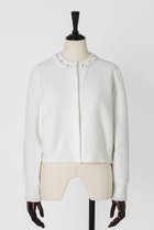 【オーヴィル/EAUVIRE】のビジュー付きクルーネックカーディガン ホワイト|ID: prp329100004927952 ipo3291000000036978537