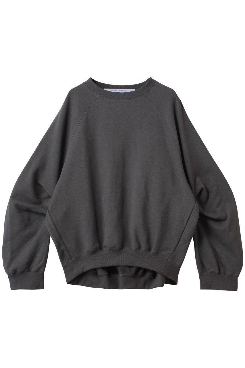 【プルミエ アロンディスモン/1er Arrondissement】の【COGTHEBIGSMOKE】LEILA ワイドカフスウェット インテリア・キッズ・メンズ・レディースファッション・服の通販 founy(ファニー) 　ファッション　Fashion　レディースファッション　Fashion for Women　トップス・カットソー　Cut & Sew Tops　シャツ・ブラウス・オフィスカジュアル　Elegant Blouses & Button-Ups　レディースパーカー・カジュアルフーディー　Casual Hoodies & Sweatshirts　ロングTシャツ・Tシャツ　Longline T-Shirts & Tees　スウェット・クルーネックトップス　Sweatshirts & Crewnecks / Relaxed Fit Sweat Tops　カットソー・ベーシックTシャツ　Cut-and-Sewn Tops / Stretch Tees & Basics　シンプル　Simple, Minimal　スウェット / スエット　Sweatshirt, Sweatwear　スタイリッシュ　Stylish, Fashionable　ボトム　Bottoms, Lower Wear　ワイド　Wide, Wide Fit　チャコールグレー|ID: prp329100004927965 ipo3291000000036978632