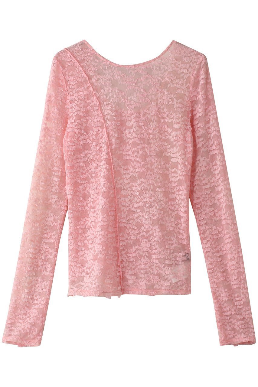 【メゾンスペシャル/MAISON SPECIAL】のFringe Lace Crew Neck Tops/フリンジレースクルートップス インテリア・キッズ・メンズ・レディースファッション・服の通販 founy(ファニー) 　ファッション　Fashion　レディースファッション　Fashion for Women　アウター　Coat / Outerwear Collection　トップス・カットソー　Cut & Sew Tops　シャツ・ブラウス・オフィスカジュアル　Elegant Blouses & Button-Ups　ロングTシャツ・Tシャツ　Longline T-Shirts & Tees　ベスト&ジレ / 重ね着スタイル　Vests & Gilets　カットソー・ベーシックTシャツ　Cut-and-Sewn Tops / Stretch Tees & Basics　インナー　Innerwear　スリーブ　Sleeve, Long Sleeve / Short Sleeve　フリンジ　Fringe, Tassel　レース　Lace, Lace Fabric　ロング　Long, Long-Length　別注　Limited Edition, Custom Order　PNK(ピンク)|ID: prp329100004927985 ipo3291000000036978761
