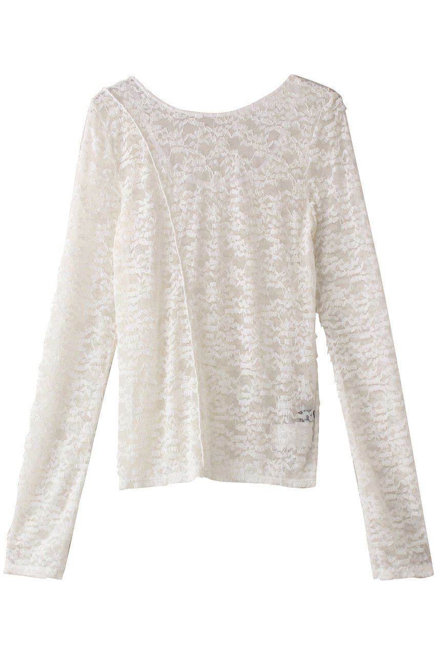 【メゾンスペシャル/MAISON SPECIAL】のFringe Lace Crew Neck Tops/フリンジレースクルートップス インテリア・キッズ・メンズ・レディースファッション・服の通販 founy(ファニー) 　ファッション　Fashion　レディースファッション　Fashion for Women　アウター　Coat / Outerwear Collection　トップス・カットソー　Cut & Sew Tops　シャツ・ブラウス・オフィスカジュアル　Elegant Blouses & Button-Ups　ロングTシャツ・Tシャツ　Longline T-Shirts & Tees　ベスト&ジレ / 重ね着スタイル　Vests & Gilets　カットソー・ベーシックTシャツ　Cut-and-Sewn Tops / Stretch Tees & Basics　インナー　Innerwear　スリーブ　Sleeve, Long Sleeve / Short Sleeve　フリンジ　Fringe, Tassel　レース　Lace, Lace Fabric　ロング　Long, Long-Length　別注　Limited Edition, Custom Order　WHT(ホワイト)|ID: prp329100004927985 ipo3291000000036978766