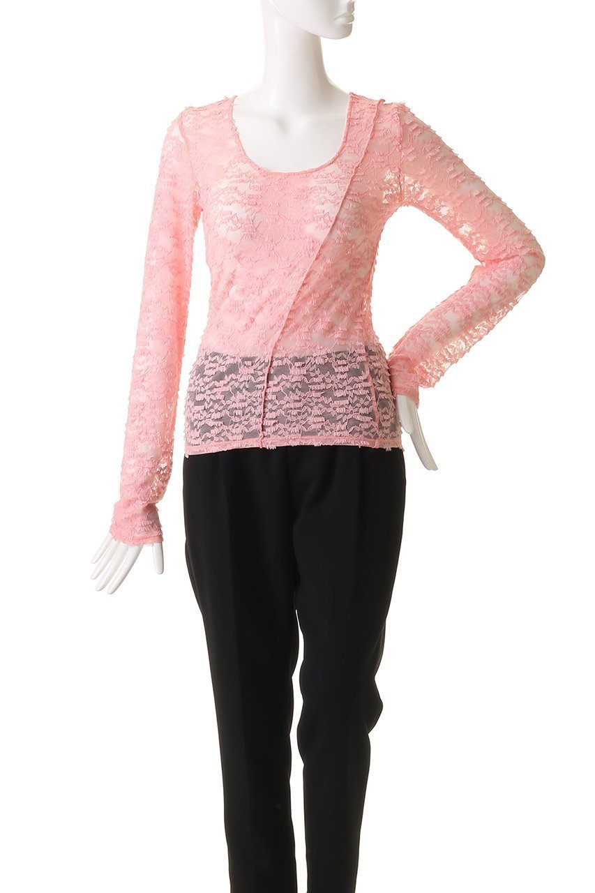 【メゾンスペシャル/MAISON SPECIAL】のFringe Lace Crew Neck Tops/フリンジレースクルートップス 人気、トレンドファッション・服の通販 founy(ファニー) 　ファッション　Fashion　レディースファッション　Fashion for Women　アウター　Coat / Outerwear Collection　トップス・カットソー　Cut & Sew Tops　シャツ・ブラウス・オフィスカジュアル　Elegant Blouses & Button-Ups　ロングTシャツ・Tシャツ　Longline T-Shirts & Tees　ベスト&ジレ / 重ね着スタイル　Vests & Gilets　カットソー・ベーシックTシャツ　Cut-and-Sewn Tops / Stretch Tees & Basics　インナー　Innerwear　スリーブ　Sleeve, Long Sleeve / Short Sleeve　フリンジ　Fringe, Tassel　レース　Lace, Lace Fabric　ロング　Long, Long-Length　別注　Limited Edition, Custom Order　other-6|ID: prp329100004927985 ipo3291000000036978777