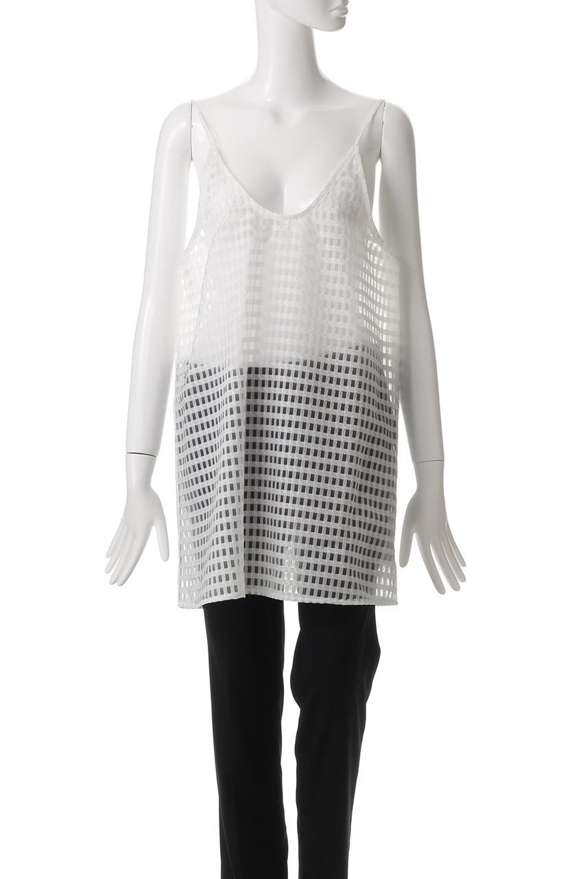 【ガリャルダガランテ/GALLARDAGALANTE】のシースルーチェックキャミ 人気、トレンドファッション・服の通販 founy(ファニー) 　ファッション　Fashion　レディースファッション　Fashion for Women　トップス・カットソー　Cut & Sew Tops　キャミソール&ノースリーブ　Camisoles & Sleeveless Tops　シャツ・ブラウス・オフィスカジュアル　Elegant Blouses & Button-Ups　ロングTシャツ・Tシャツ　Longline T-Shirts & Tees　カットソー・ベーシックTシャツ　Cut-and-Sewn Tops / Stretch Tees & Basics　キャミソール　Camisole, Spaghetti Strap Top　ギンガム　Gingham, Gingham Fabric　シアー　Sheer, See-Through　タンク　Tank Top, Sleeveless Top　チェック　Check, Plaid, Tartan　ラップ　Wrap, Wrap Design　other-2|ID: prp329100004927992 ipo3291000000036978864