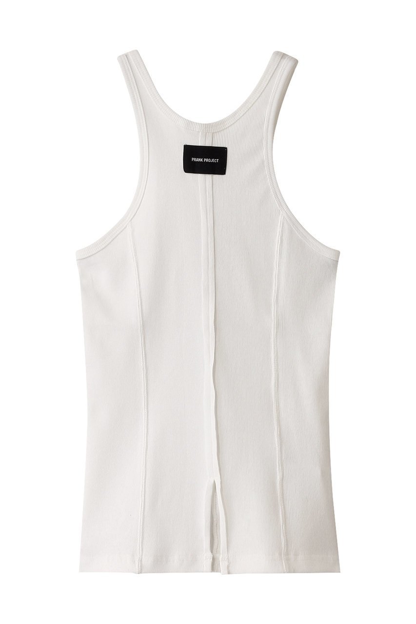 【プランク プロジェクト/PRANK PROJECT】のスウィッチリブ2WAYタンク / Switch Rib 2WAY Tank インテリア・キッズ・メンズ・レディースファッション・服の通販 founy(ファニー) 　ファッション　Fashion　レディースファッション　Fashion for Women　トップス・カットソー　Cut & Sew Tops　キャミソール&ノースリーブ　Camisoles & Sleeveless Tops　シャツ・ブラウス・オフィスカジュアル　Elegant Blouses & Button-Ups　ロングTシャツ・Tシャツ　Longline T-Shirts & Tees　カットソー・ベーシックTシャツ　Cut-and-Sewn Tops / Stretch Tees & Basics　アメリカン　American Style　インナー　Innerwear　キャミソール　Camisole, Spaghetti Strap Top　コンビ　Combo, Combination Style　スリーブ　Sleeve, Long Sleeve / Short Sleeve　タンク　Tank Top, Sleeveless Top　フロント　Front, Front Design　ロング　Long, Long-Length　夏　Summer　WHT(ホワイト)|ID: prp329100004927996 ipo3291000000036978900