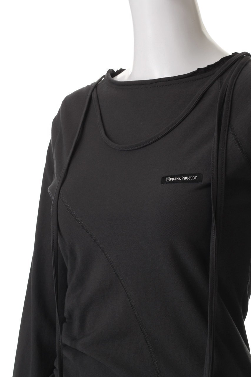 【プランク プロジェクト/PRANK PROJECT】のラッフルヘムアシメトップ / Ruffle Hem Asymmetric Top 人気、トレンドファッション・服の通販 founy(ファニー) 　ファッション　Fashion　レディースファッション　Fashion for Women　トップス・カットソー　Cut & Sew Tops　シャツ・ブラウス・オフィスカジュアル　Elegant Blouses & Button-Ups　ロングTシャツ・Tシャツ　Longline T-Shirts & Tees　カットソー・ベーシックTシャツ　Cut-and-Sewn Tops / Stretch Tees & Basics　おすすめ　Recommended / Our Picks　アシンメトリー　Asymmetrical Style　コンパクト　Compact, Small Size　スリーブ　Sleeve, Long Sleeve / Short Sleeve　チュニック　Tunic, Long Top　ツイル　Twist, Twisted Detail　デニム　Denim, Jeans Material　パターン　Pattern, Design Print　フロント　Front, Front Design　ボトム　Bottoms, Lower Wear　ロング　Long, Long-Length　other-5|ID: prp329100004928017 ipo3291000000036979127