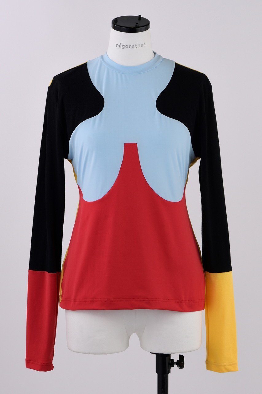 【ナゴンスタンス/nagonstans】のBicolor天竺 カットワークロンT/Tシャツ インテリア・キッズ・メンズ・レディースファッション・服の通販 founy(ファニー) 　ファッション　Fashion　レディースファッション　Fashion for Women　トップス・カットソー　Cut & Sew Tops　シャツ・ブラウス・オフィスカジュアル　Elegant Blouses & Button-Ups　ロングTシャツ・Tシャツ　Longline T-Shirts & Tees　カットソー・ベーシックTシャツ　Cut-and-Sewn Tops / Stretch Tees & Basics　カットソー　Cut and Sewn Top　スリーブ　Sleeve, Long Sleeve / Short Sleeve　ドッキング　Docking, Mixed Material　ロング　Long, Long-Length　ワーク　Workwear, Utility Style　Water|ID: prp329100004928027 ipo3291000000036979204