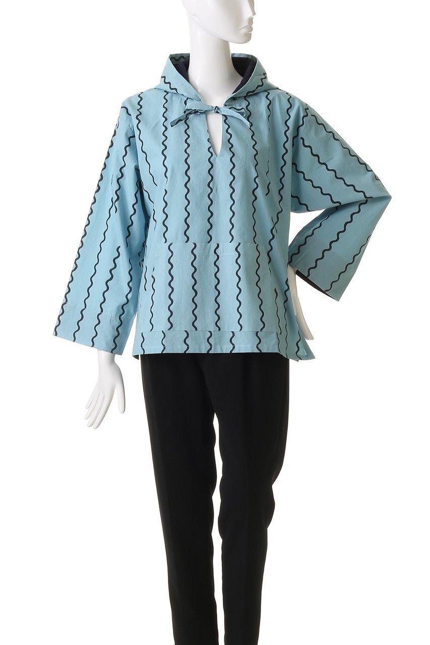 【エスゼット ブロックプリント/SZ Blockprints】のSURF PULLOVER MAGGI サーフプルオーバー 人気、トレンドファッション・服の通販 founy(ファニー) 　ファッション　Fashion　レディースファッション　Fashion for Women　トップス・カットソー　Cut & Sew Tops　シャツ・ブラウス・オフィスカジュアル　Elegant Blouses & Button-Ups　レディースパーカー・カジュアルフーディー　Casual Hoodies & Sweatshirts　ロングTシャツ・Tシャツ　Longline T-Shirts & Tees　カジュアルプルオーバー・ニットトップス　Pullovers & Knit Tops / Casual Pullovers　スウェット・クルーネックトップス　Sweatshirts & Crewnecks / Relaxed Fit Sweat Tops　カットソー・ベーシックTシャツ　Cut-and-Sewn Tops / Stretch Tees & Basics　スリット　Slit, Slit Detail　プリント　Print, Printed Pattern　ポケット　Pocket, Pocket Detail　リボン　Ribbon, Bow　other-2|ID: prp329100004928037 ipo3291000000036979321