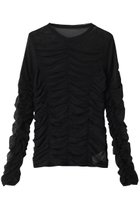 【メゾンスペシャル/MAISON SPECIAL】のシースルシャーリングトップ 人気、トレンドファッション・服の通販 founy(ファニー) ファッション Fashion レディースファッション Fashion for Women トップス・カットソー Cut & Sew Tops シャツ・ブラウス・オフィスカジュアル Elegant Blouses & Button-Ups ロングTシャツ・Tシャツ Longline T-Shirts & Tees カットソー・ベーシックTシャツ Cut-and-Sewn Tops / Stretch Tees & Basics コンパクト Compact, Small Size シャーリング Shirring, Ruched スリーブ Sleeve, Long Sleeve / Short Sleeve ビスチェ Bustier, Corset Top ファブリック Fabric, Textile ロング Long, Long-Length thumbnail BLK(ブラック)|ID: prp329100004928038 ipo3291000000036979363
