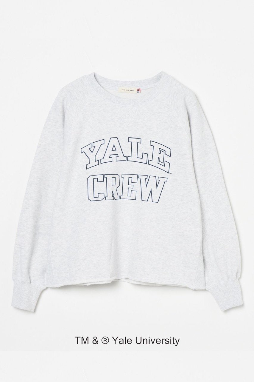 【エリオポール/heliopole】の【GOOD ROCK SPEED】GRS YALE スウェット インテリア・キッズ・メンズ・レディースファッション・服の通販 founy(ファニー) 　ファッション　Fashion　レディースファッション　Fashion for Women　トップス・カットソー　Cut & Sew Tops　シャツ・ブラウス・オフィスカジュアル　Elegant Blouses & Button-Ups　レディースパーカー・カジュアルフーディー　Casual Hoodies & Sweatshirts　ロングTシャツ・Tシャツ　Longline T-Shirts & Tees　スウェット・クルーネックトップス　Sweatshirts & Crewnecks / Relaxed Fit Sweat Tops　カットソー・ベーシックTシャツ　Cut-and-Sewn Tops / Stretch Tees & Basics　スウェット / スエット　Sweatshirt, Sweatwear　フロント　Front, Front Design　ライトグレー|ID: prp329100004928050 ipo3291000000036979466