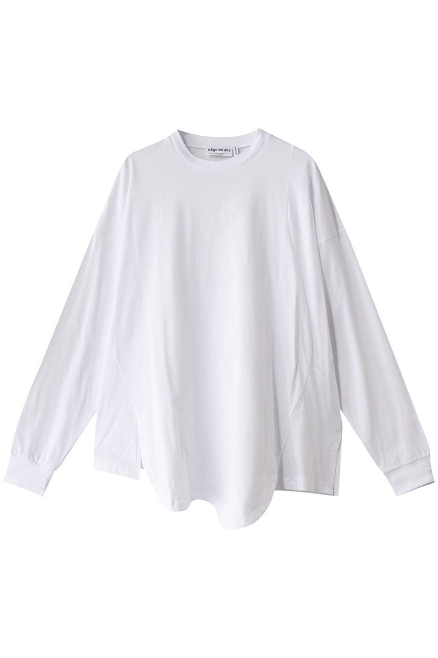 【ナゴンスタンス/nagonstans】のソフト天竺 CurveアシンメロンT 人気、トレンドファッション・服の通販 founy(ファニー) 　ファッション　Fashion　レディースファッション　Fashion for Women　トップス・カットソー　Cut & Sew Tops　シャツ・ブラウス・オフィスカジュアル　Elegant Blouses & Button-Ups　ロングTシャツ・Tシャツ　Longline T-Shirts & Tees　カットソー・ベーシックTシャツ　Cut-and-Sewn Tops / Stretch Tees & Basics　スリット　Slit, Slit Detail　スリーブ　Sleeve, Long Sleeve / Short Sleeve　ロング　Long, Long-Length　 other-1|ID: prp329100004928061 ipo3291000000036979541