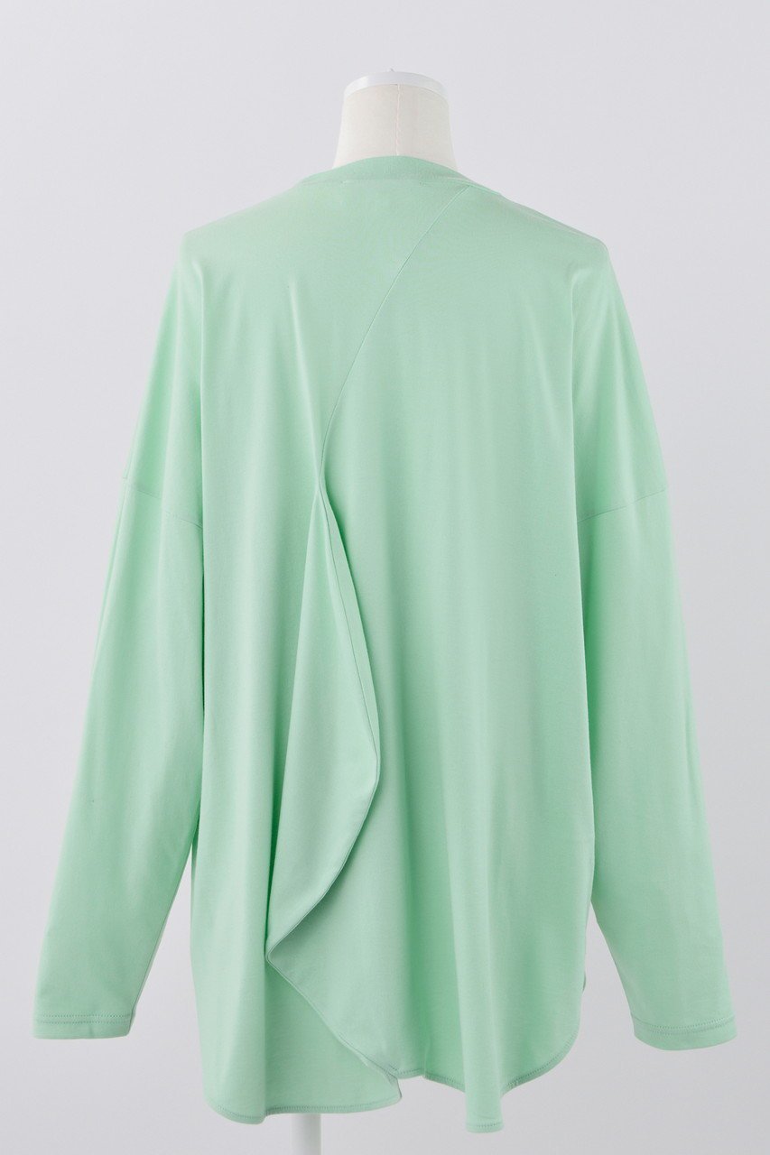 【エンフォルド/ENFOLD】のスビン天竺 アシンメドレープロンT 人気、トレンドファッション・服の通販 founy(ファニー) 　ファッション　Fashion　レディースファッション　Fashion for Women　トップス・カットソー　Cut & Sew Tops　シャツ・ブラウス・オフィスカジュアル　Elegant Blouses & Button-Ups　ロングTシャツ・Tシャツ　Longline T-Shirts & Tees　カットソー・ベーシックTシャツ　Cut-and-Sewn Tops / Stretch Tees & Basics　アシンメトリー　Asymmetrical Style　スリーブ　Sleeve, Long Sleeve / Short Sleeve　リラックス　Relax, Relaxed Fit　ロング　Long, Long-Length　ワイド　Wide, Wide Fit　other-3|ID: prp329100004928083 ipo3291000000036979725