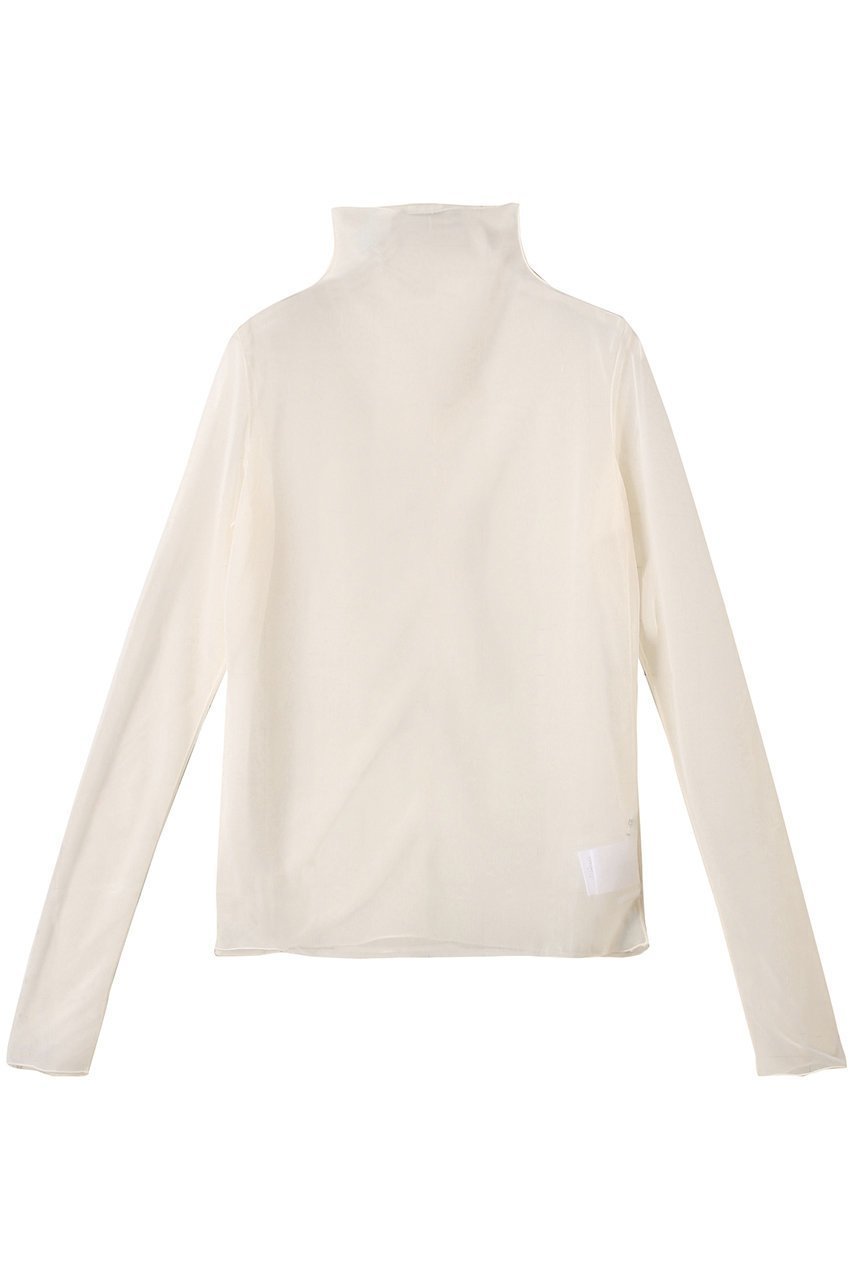 【プルミエ アロンディスモン/1er Arrondissement】のシアーハイネックカットソー インテリア・キッズ・メンズ・レディースファッション・服の通販 founy(ファニー) 　ファッション　Fashion　レディースファッション　Fashion for Women　トップス・カットソー　Cut & Sew Tops　シャツ・ブラウス・オフィスカジュアル　Elegant Blouses & Button-Ups　ロングTシャツ・Tシャツ　Longline T-Shirts & Tees　カットソー・ベーシックTシャツ　Cut-and-Sewn Tops / Stretch Tees & Basics　インナー　Innerwear　カットソー　Cut and Sewn Top　キャミ　Camisole, Cami Top　スリーブ　Sleeve, Long Sleeve / Short Sleeve　トレンド　Trend, Trending Now　ビスチェ　Bustier, Corset Top　フィット　Fit, Slim Fit　ロング　Long, Long-Length　オフホワイト|ID: prp329100004928094 ipo3291000000036979786