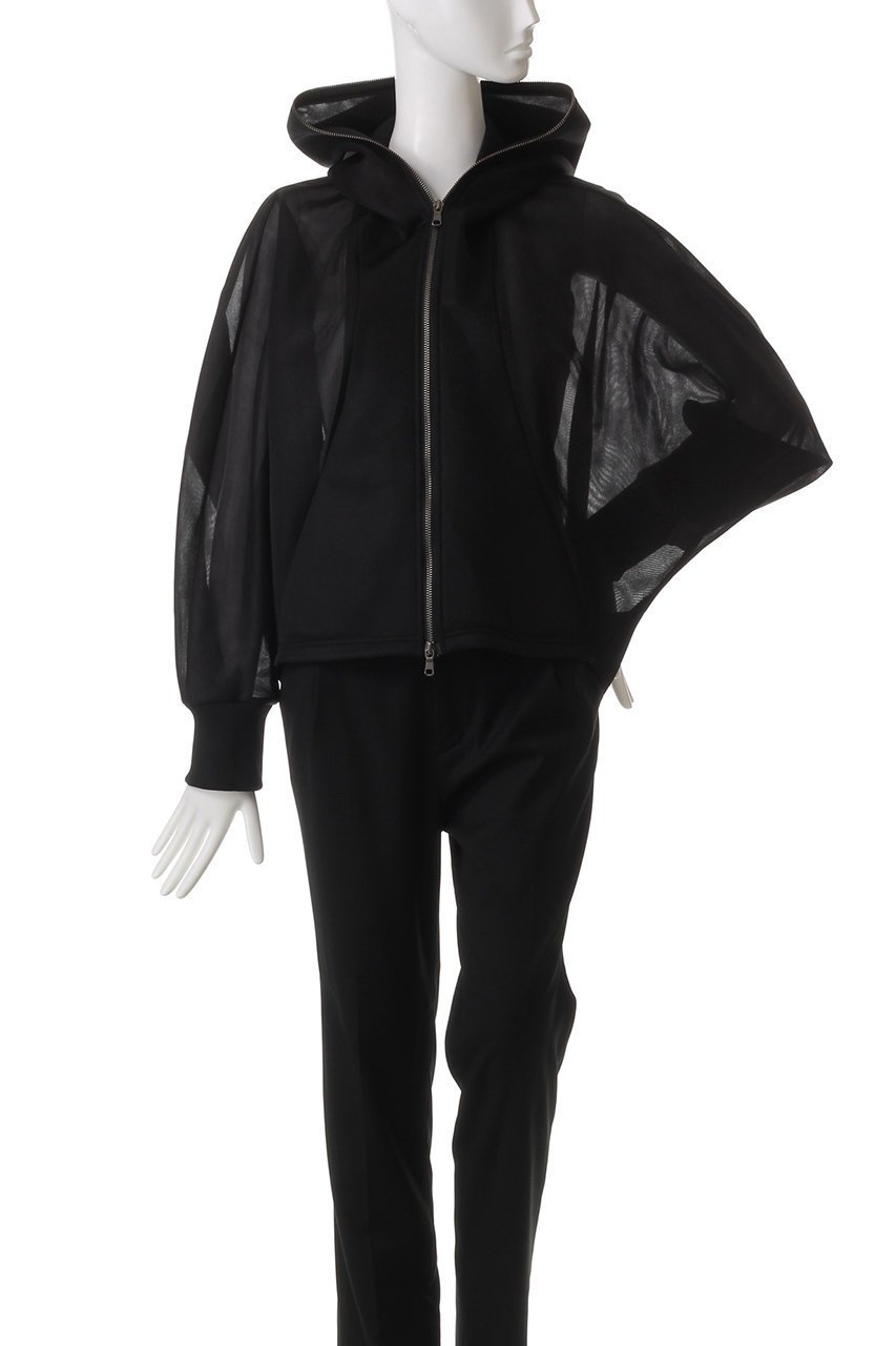 【ヒューエルミュージアム/hueLe Museum】の【STUMBLY】Sheer Doubleknit Hoody 人気、トレンドファッション・服の通販 founy(ファニー) 　ファッション　Fashion　レディースファッション　Fashion for Women　トップス・カットソー　Cut & Sew Tops　ニット　Knit Tops & Sweaters　シャツ・ブラウス・オフィスカジュアル　Elegant Blouses & Button-Ups　レディースパーカー・カジュアルフーディー　Casual Hoodies & Sweatshirts　ロングTシャツ・Tシャツ　Longline T-Shirts & Tees　スウェット・クルーネックトップス　Sweatshirts & Crewnecks / Relaxed Fit Sweat Tops　カットソー・ベーシックTシャツ　Cut-and-Sewn Tops / Stretch Tees & Basics　エレガント 上品　Elegant　シアー　Sheer, See-Through　ジップ　Zip, Zipper　リラックス　Relax, Relaxed Fit　今季　This Season, Current Season　羽織　Haori, Light Jacket　other-2|ID: prp329100004928098 ipo3291000000036979838