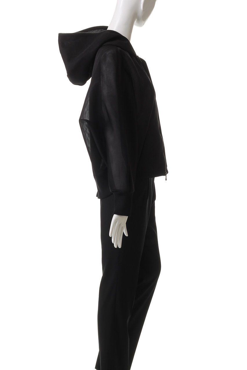 【ヒューエルミュージアム/hueLe Museum】の【STUMBLY】Sheer Doubleknit Hoody 人気、トレンドファッション・服の通販 founy(ファニー) 　ファッション　Fashion　レディースファッション　Fashion for Women　トップス・カットソー　Cut & Sew Tops　ニット　Knit Tops & Sweaters　シャツ・ブラウス・オフィスカジュアル　Elegant Blouses & Button-Ups　レディースパーカー・カジュアルフーディー　Casual Hoodies & Sweatshirts　ロングTシャツ・Tシャツ　Longline T-Shirts & Tees　スウェット・クルーネックトップス　Sweatshirts & Crewnecks / Relaxed Fit Sweat Tops　カットソー・ベーシックTシャツ　Cut-and-Sewn Tops / Stretch Tees & Basics　エレガント 上品　Elegant　シアー　Sheer, See-Through　ジップ　Zip, Zipper　リラックス　Relax, Relaxed Fit　今季　This Season, Current Season　羽織　Haori, Light Jacket　other-3|ID: prp329100004928098 ipo3291000000036979840