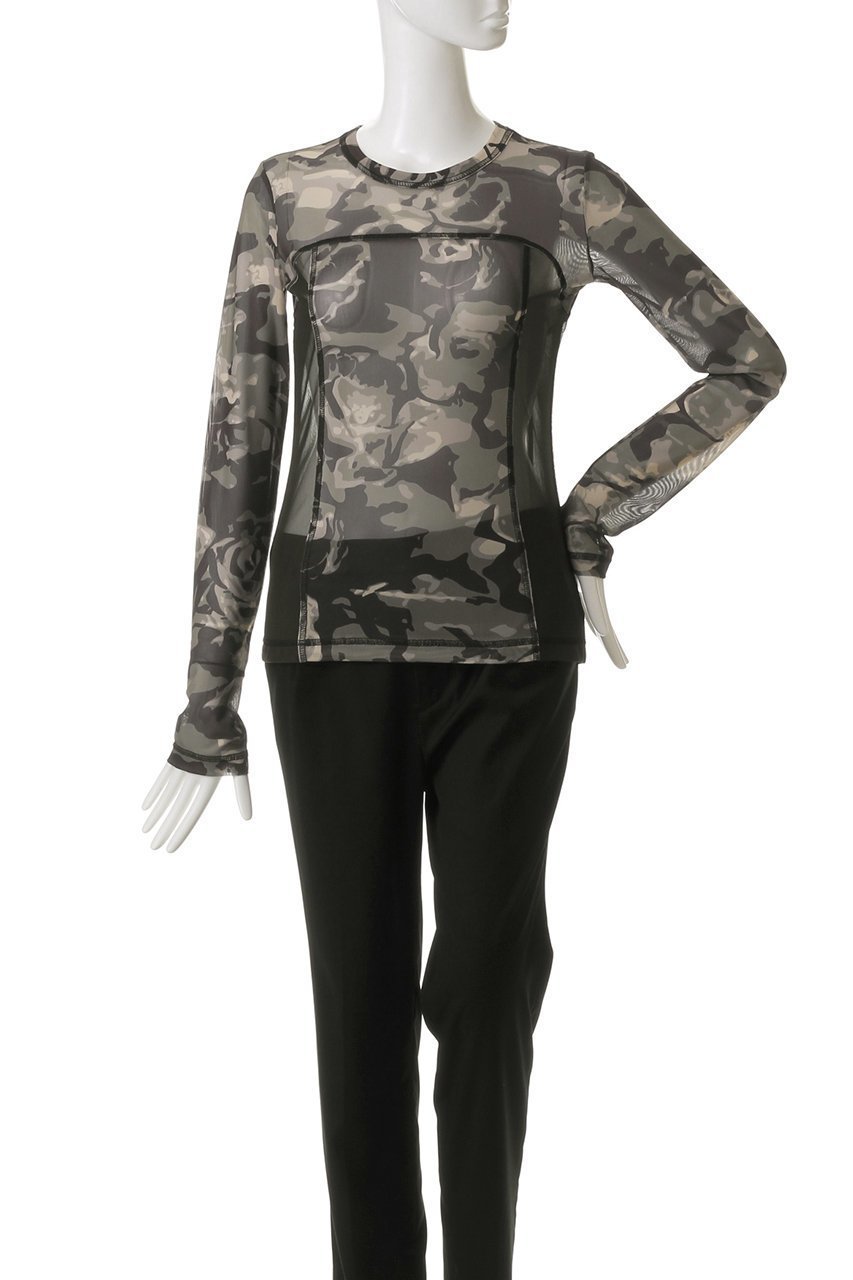 【メゾンスペシャル/MAISON SPECIAL】のCamouflage Mesh Fabric Inner Tops/カモフラージュメッシュインナー 人気、トレンドファッション・服の通販 founy(ファニー) 　ファッション　Fashion　レディースファッション　Fashion for Women　トップス・カットソー　Cut & Sew Tops　シャツ・ブラウス・オフィスカジュアル　Elegant Blouses & Button-Ups　ロングTシャツ・Tシャツ　Longline T-Shirts & Tees　カットソー・ベーシックTシャツ　Cut-and-Sewn Tops / Stretch Tees & Basics　インナー　Innerwear　シアー　Sheer, See-Through　スタイリッシュ　Stylish, Fashionable　スリーブ　Sleeve, Long Sleeve / Short Sleeve　ダメージ　Distressed, Destroyed　プリント　Print, Printed Pattern　ミリタリー　Military, Army Style　メッシュ　Mesh, Net Fabric　ロング　Long, Long-Length　おすすめ　Recommended / Our Picks　other-2|ID: prp329100004928115 ipo3291000000036980048