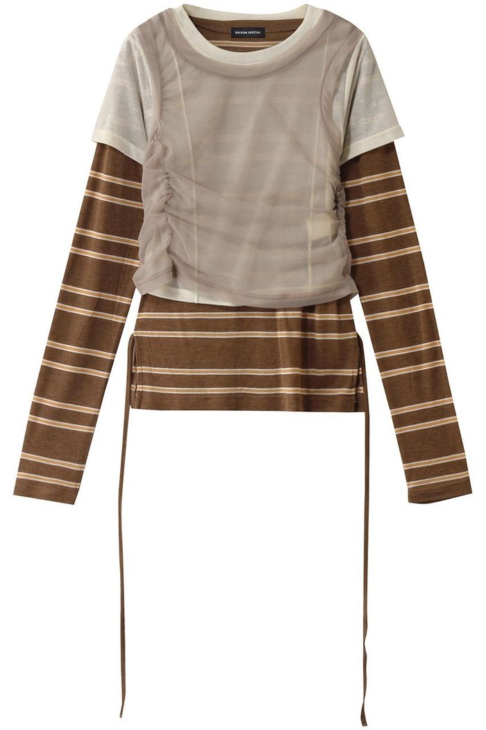 【メゾンスペシャル/MAISON SPECIAL】のMultiway Layered Tops/マルチレイヤードトップス インテリア・キッズ・メンズ・レディースファッション・服の通販 founy(ファニー) https://founy.com/ ファッション Fashion レディースファッション Fashion for Women トップス・カットソー Cut & Sew Tops キャミソール&ノースリーブ Camisoles & Sleeveless Tops シャツ・ブラウス・オフィスカジュアル Elegant Blouses & Button-Ups ロングTシャツ・Tシャツ Longline T-Shirts & Tees カットソー・ベーシックTシャツ Cut-and-Sewn Tops / Stretch Tees & Basics カットソー Cut and Sewn Top キャミソール Camisole, Spaghetti Strap Top ショート Short, Short Length セパレート Separate, Two-Piece タンク Tank Top, Sleeveless Top タンブラー Tumbler, Travel Mug トレンド Trend, Trending Now 長袖 Long Sleeve, Full Sleeve 半袖 Short Sleeve, Half Sleeve 無地 Plain, Solid Color ロング Long, Long-Length 夏 Summer |ID: prp329100004928121 ipo3291000000036980080