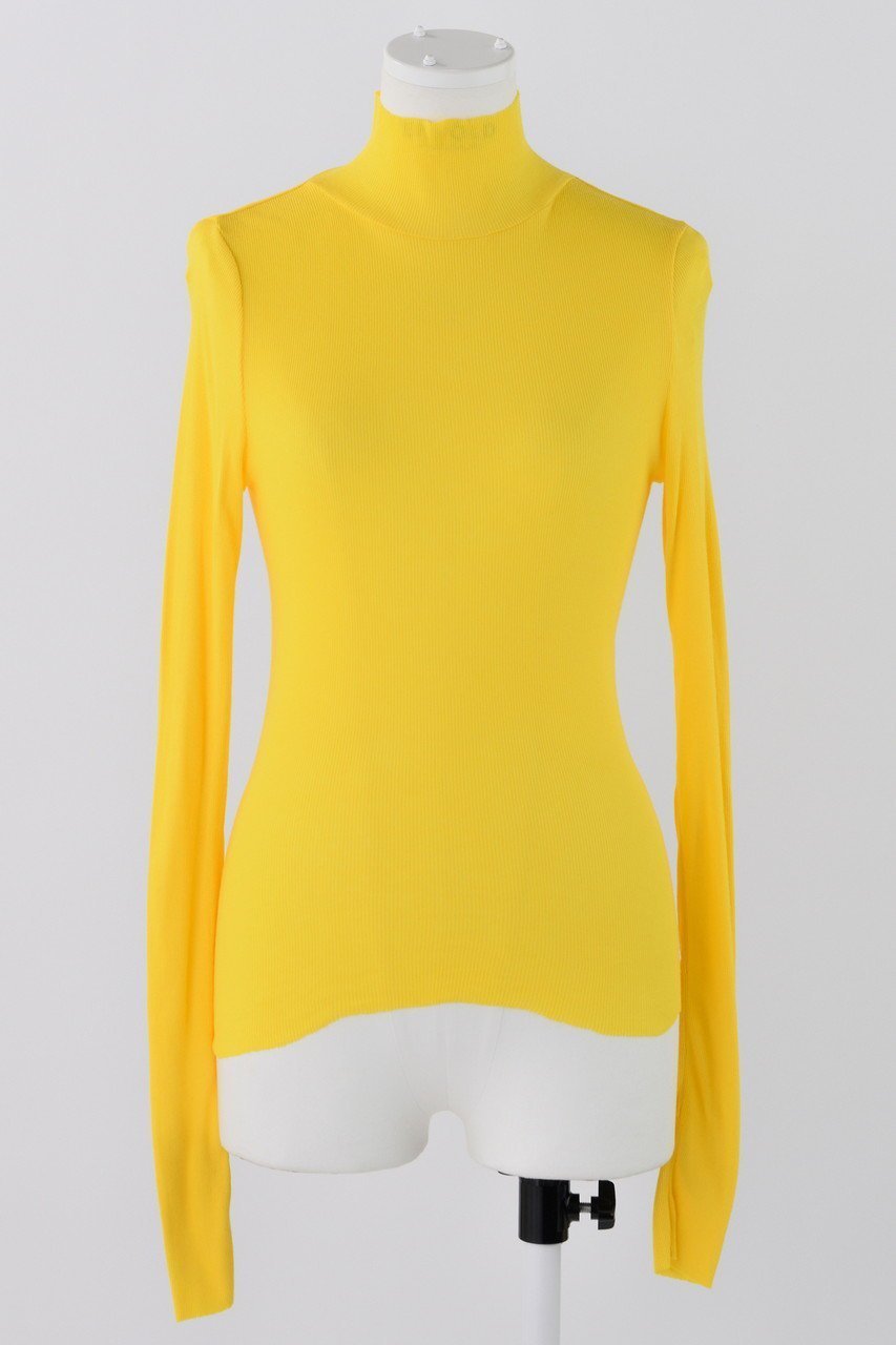 【エンフォルド/ENFOLD】のBrushed Rib ロングスリーブ インテリア・キッズ・メンズ・レディースファッション・服の通販 founy(ファニー) 　ファッション　Fashion　レディースファッション　Fashion for Women　トップス・カットソー　Cut & Sew Tops　シャツ・ブラウス・オフィスカジュアル　Elegant Blouses & Button-Ups　ロングTシャツ・Tシャツ　Longline T-Shirts & Tees　カットソー・ベーシックTシャツ　Cut-and-Sewn Tops / Stretch Tees & Basics　おすすめ　Recommended / Our Picks　インナー　Innerwear　カットソー　Cut and Sewn Top　コンパクト　Compact, Small Size　スリーブ　Sleeve, Long Sleeve / Short Sleeve　ロング　Long, Long-Length　イエロー|ID: prp329100004928155 ipo3291000000036980410