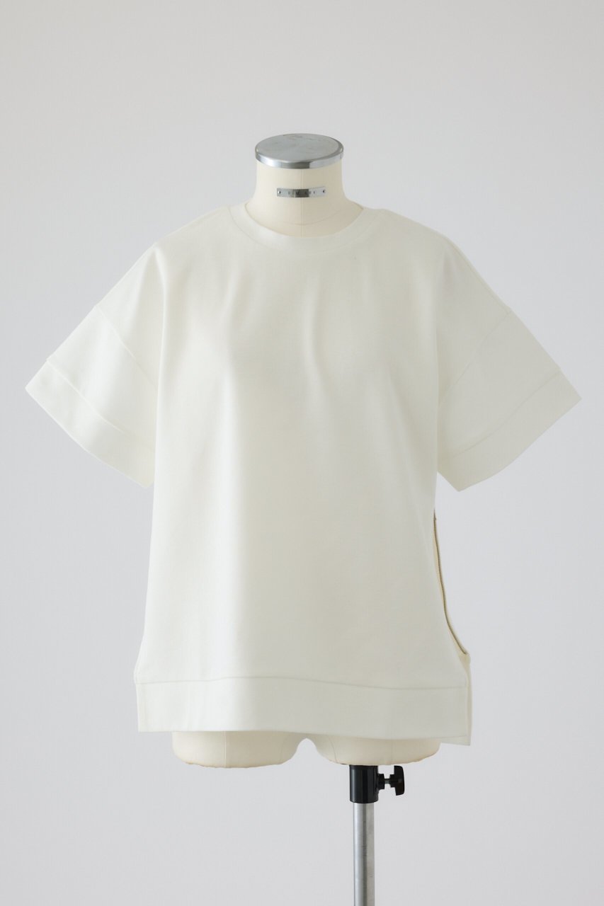【リムアーク/RIM.ARK】のSide zip h/s PO/プルオーバー 人気、トレンドファッション・服の通販 founy(ファニー) 　ファッション　Fashion　レディースファッション　Fashion for Women　トップス・カットソー　Cut & Sew Tops　シャツ・ブラウス・オフィスカジュアル　Elegant Blouses & Button-Ups　レディースパーカー・カジュアルフーディー　Casual Hoodies & Sweatshirts　ロングTシャツ・Tシャツ　Longline T-Shirts & Tees　カジュアルプルオーバー・ニットトップス　Pullovers & Knit Tops / Casual Pullovers　スウェット・クルーネックトップス　Sweatshirts & Crewnecks / Relaxed Fit Sweat Tops　カットソー・ベーシックTシャツ　Cut-and-Sewn Tops / Stretch Tees & Basics　バランス　Balance, Style Balance　メタル　Metal, Metal Parts　半袖　Short Sleeve, Half Sleeve　 other-1|ID: prp329100004928183 ipo3291000000036980642