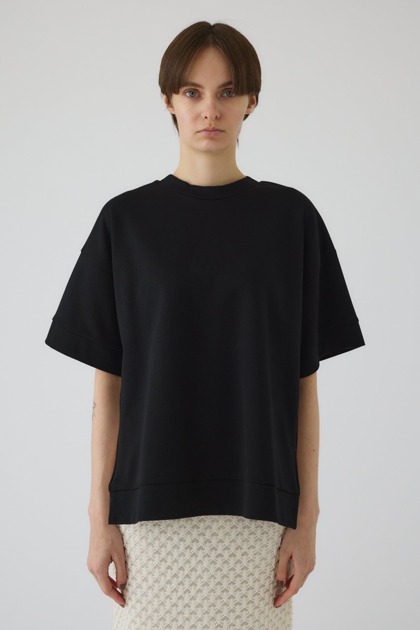 【リムアーク/RIM.ARK】のSide zip h/s PO/プルオーバー インテリア・キッズ・メンズ・レディースファッション・服の通販 founy(ファニー) 　ファッション　Fashion　レディースファッション　Fashion for Women　トップス・カットソー　Cut & Sew Tops　シャツ・ブラウス・オフィスカジュアル　Elegant Blouses & Button-Ups　レディースパーカー・カジュアルフーディー　Casual Hoodies & Sweatshirts　ロングTシャツ・Tシャツ　Longline T-Shirts & Tees　カジュアルプルオーバー・ニットトップス　Pullovers & Knit Tops / Casual Pullovers　スウェット・クルーネックトップス　Sweatshirts & Crewnecks / Relaxed Fit Sweat Tops　カットソー・ベーシックTシャツ　Cut-and-Sewn Tops / Stretch Tees & Basics　バランス　Balance, Style Balance　メタル　Metal, Metal Parts　半袖　Short Sleeve, Half Sleeve　ブラック|ID: prp329100004928183 ipo3291000000036980647