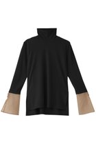 【ランバン オン ブルー/LANVIN en Bleu】のシアーコンビカフスカットソー ブラック|ID: prp329100004928204 ipo3291000000036980912