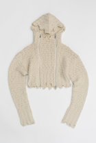 【プランク プロジェクト/PRANK PROJECT】のダブルジップダメージフーディ / Double Zip Damaged Hoodie IVR(アイボリー)|ID: prp329100004928219 ipo3291000000036981078