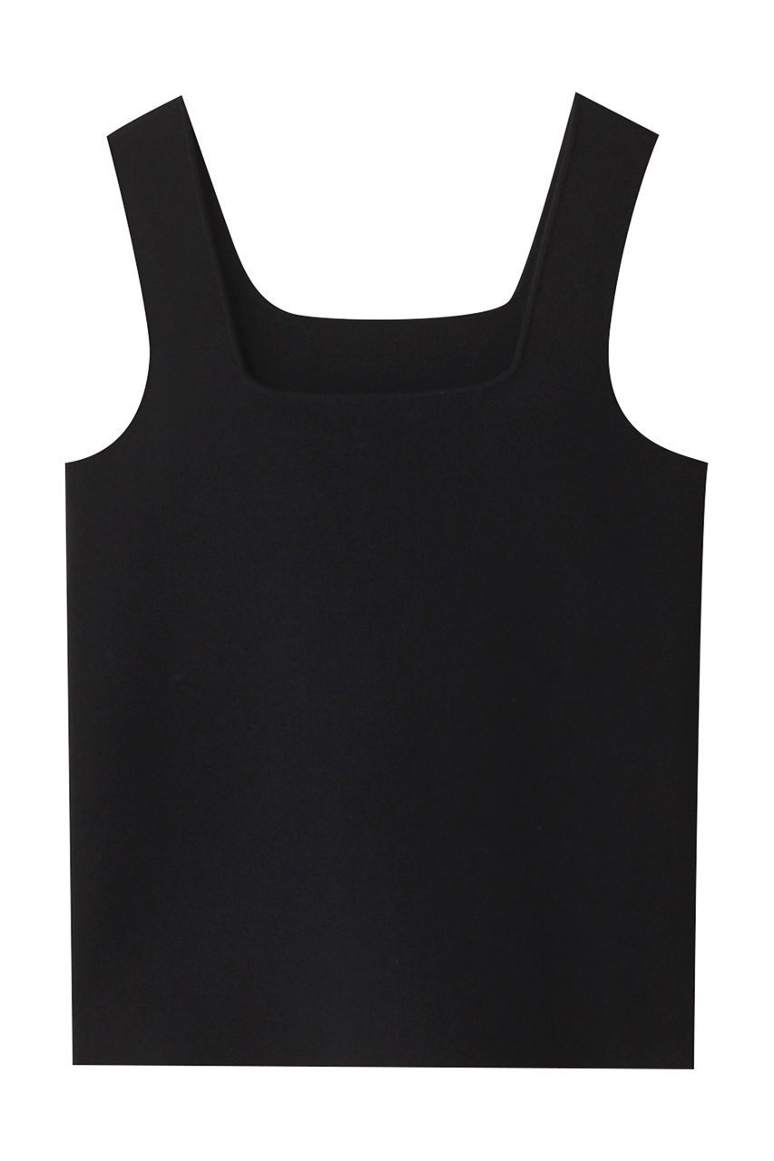 【プルミエ アロンディスモン/1er Arrondissement】の【追加】ミラノリブスクエアタンク インテリア・キッズ・メンズ・レディースファッション・服の通販 founy(ファニー) 　ファッション　Fashion　レディースファッション　Fashion for Women　トップス・カットソー　Cut & Sew Tops　キャミソール&ノースリーブ　Camisoles & Sleeveless Tops　シャツ・ブラウス・オフィスカジュアル　Elegant Blouses & Button-Ups　ロングTシャツ・Tシャツ　Longline T-Shirts & Tees　カットソー・ベーシックTシャツ　Cut-and-Sewn Tops / Stretch Tees & Basics　キャミソール　Camisole, Spaghetti Strap Top　コンパクト　Compact, Small Size　タンク　Tank Top, Sleeveless Top　ミラノリブ　Milano Rib, Milano Stitch　ブラック|ID: prp329100004928227 ipo3291000000036981149