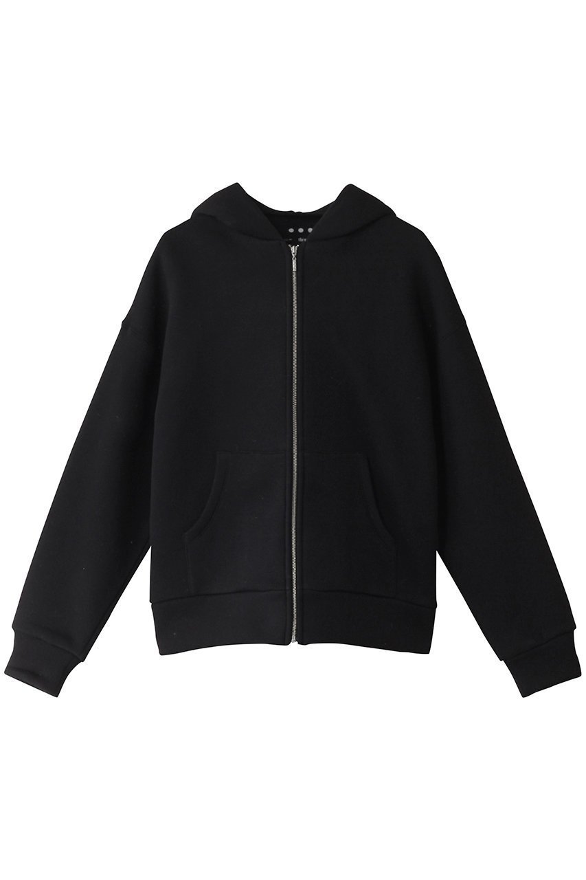 【スリー ドッツ/three dots】のスリークテリー zipupフーディ インテリア・キッズ・メンズ・レディースファッション・服の通販 founy(ファニー) 　ファッション　Fashion　レディースファッション　Fashion for Women　トップス・カットソー　Cut & Sew Tops　シャツ・ブラウス・オフィスカジュアル　Elegant Blouses & Button-Ups　レディースパーカー・カジュアルフーディー　Casual Hoodies & Sweatshirts　ロングTシャツ・Tシャツ　Longline T-Shirts & Tees　スウェット・クルーネックトップス　Sweatshirts & Crewnecks / Relaxed Fit Sweat Tops　カットソー・ベーシックTシャツ　Cut-and-Sewn Tops / Stretch Tees & Basics　おすすめ　Recommended / Our Picks　インナー　Innerwear　シンプル　Simple, Minimal　セットアップ　Set-Up, Coordinated Outfit　冬　Winter / This Winter　ブラック|ID: prp329100004928231 ipo3291000000036981185
