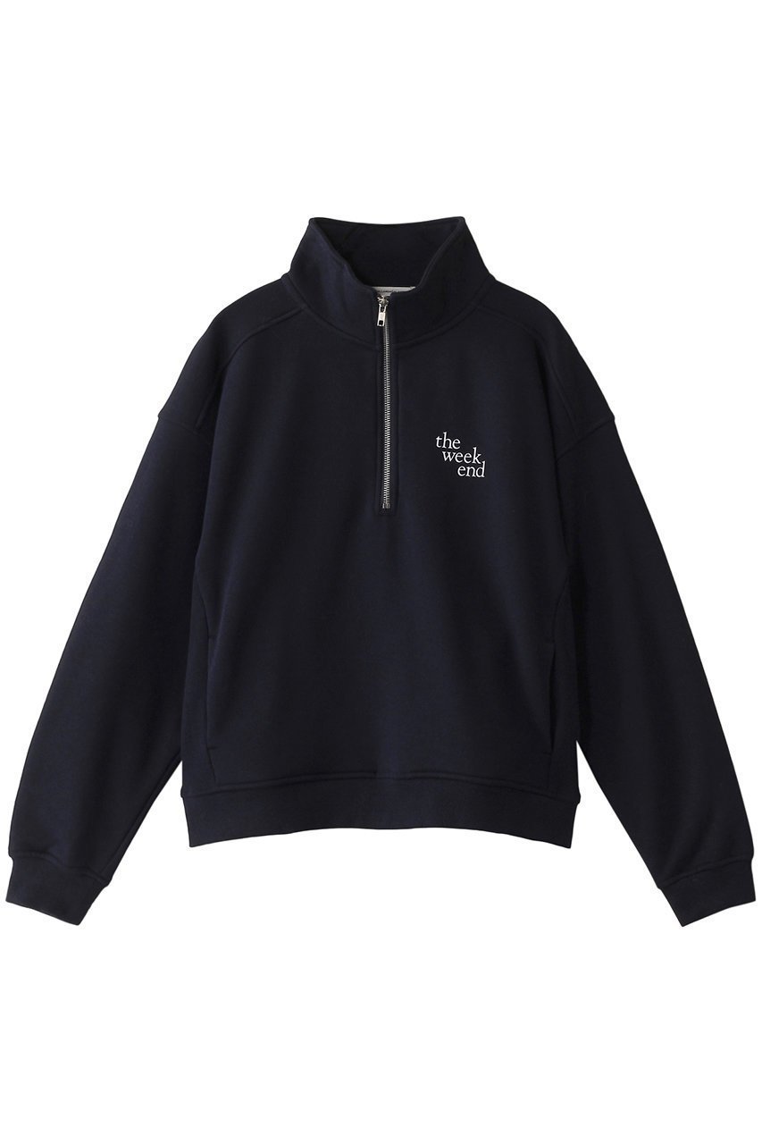 【ガリャルダガランテ/GALLARDAGALANTE】のハーフZIP裏起毛スウェット インテリア・キッズ・メンズ・レディースファッション・服の通販 founy(ファニー) 　ファッション　Fashion　レディースファッション　Fashion for Women　トップス・カットソー　Cut & Sew Tops　シャツ・ブラウス・オフィスカジュアル　Elegant Blouses & Button-Ups　レディースパーカー・カジュアルフーディー　Casual Hoodies & Sweatshirts　ロングTシャツ・Tシャツ　Longline T-Shirts & Tees　スウェット・クルーネックトップス　Sweatshirts & Crewnecks / Relaxed Fit Sweat Tops　カットソー・ベーシックTシャツ　Cut-and-Sewn Tops / Stretch Tees & Basics　おすすめ　Recommended / Our Picks　ショート　Short, Short Length　スウェット / スエット　Sweatshirt, Sweatwear　スラックス　Slacks, Dress Pants　ハーフ　Half, Half-Length　ミックス　Mix, Mixed Style　ネイビー|ID: prp329100004928279 ipo3291000000036981634
