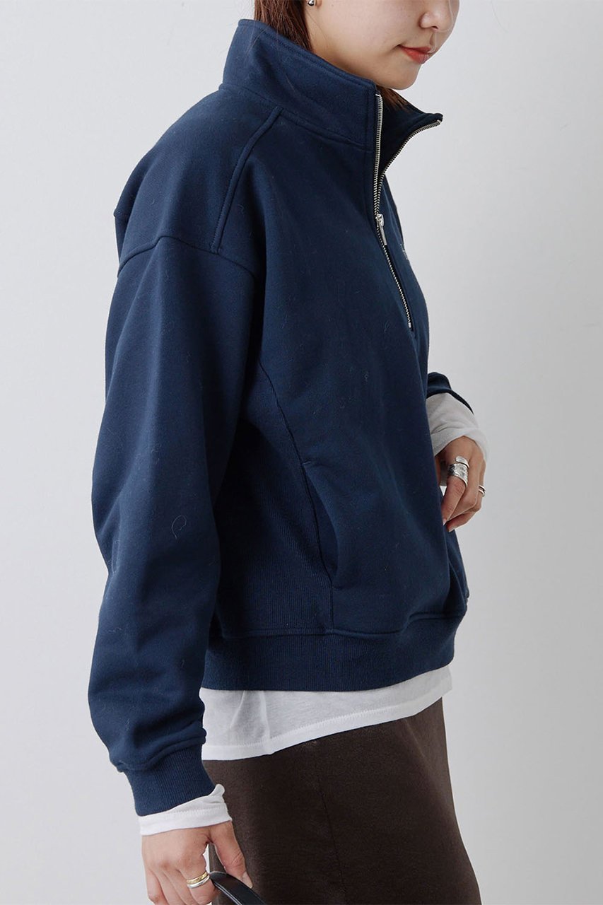 【ガリャルダガランテ/GALLARDAGALANTE】のハーフZIP裏起毛スウェット 人気、トレンドファッション・服の通販 founy(ファニー) 　ファッション　Fashion　レディースファッション　Fashion for Women　トップス・カットソー　Cut & Sew Tops　シャツ・ブラウス・オフィスカジュアル　Elegant Blouses & Button-Ups　レディースパーカー・カジュアルフーディー　Casual Hoodies & Sweatshirts　ロングTシャツ・Tシャツ　Longline T-Shirts & Tees　スウェット・クルーネックトップス　Sweatshirts & Crewnecks / Relaxed Fit Sweat Tops　カットソー・ベーシックTシャツ　Cut-and-Sewn Tops / Stretch Tees & Basics　おすすめ　Recommended / Our Picks　ショート　Short, Short Length　スウェット / スエット　Sweatshirt, Sweatwear　スラックス　Slacks, Dress Pants　ハーフ　Half, Half-Length　ミックス　Mix, Mixed Style　other-8|ID: prp329100004928279 ipo3291000000036981649