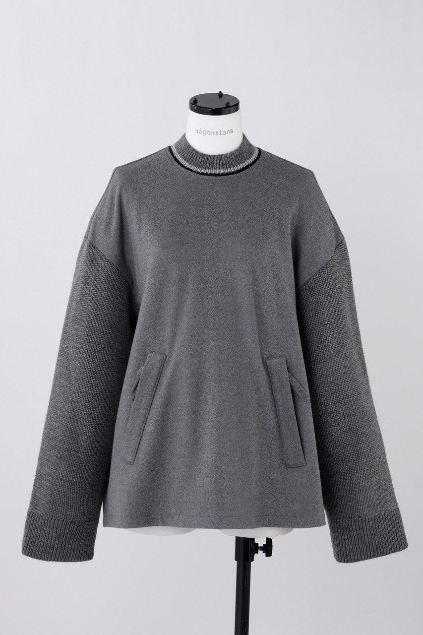 【ナゴンスタンス/nagonstans】の2Way ダブルブラッシュ PKT P.O/プルオーバー インテリア・キッズ・メンズ・レディースファッション・服の通販 founy(ファニー) 　ファッション　Fashion　レディースファッション　Fashion for Women　トップス・カットソー　Cut & Sew Tops　シャツ・ブラウス・オフィスカジュアル　Elegant Blouses & Button-Ups　レディースパーカー・カジュアルフーディー　Casual Hoodies & Sweatshirts　ロングTシャツ・Tシャツ　Longline T-Shirts & Tees　カジュアルプルオーバー・ニットトップス　Pullovers & Knit Tops / Casual Pullovers　スウェット・クルーネックトップス　Sweatshirts & Crewnecks / Relaxed Fit Sweat Tops　カットソー・ベーシックTシャツ　Cut-and-Sewn Tops / Stretch Tees & Basics　ストレッチ　Stretch, Stretchy Fabric　ダブル　Double, Double-Breasted　ポケット　Pocket, Pocket Detail　ルーズ　Loose, Oversized　Wolf|ID: prp329100004928285 ipo3291000000036981693