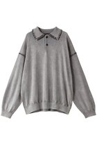 【メゾンスペシャル/MAISON SPECIAL】の【UNISEX】ケミカルオーバーダイエンブロイダリーニットポロ G.BGE(グレーベージュ)|ID: prp329100004928312 ipo3291000000036981971