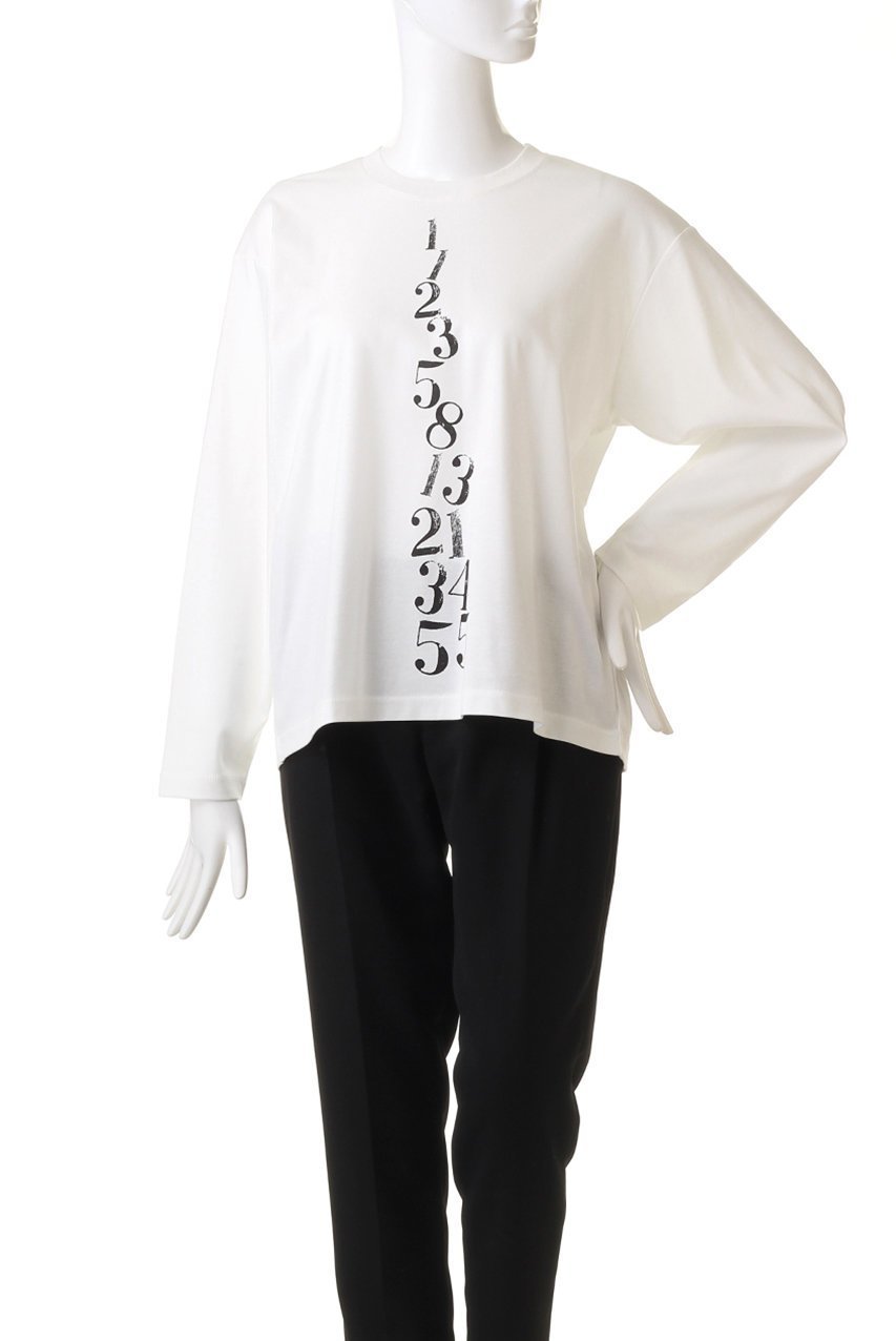 【プレインピープル/PLAIN PEOPLE】のスーピマバイオスムース数列プリントTシャツ 人気、トレンドファッション・服の通販 founy(ファニー) 　ファッション　Fashion　レディースファッション　Fashion for Women　トップス・カットソー　Cut & Sew Tops　シャツ・ブラウス・オフィスカジュアル　Elegant Blouses & Button-Ups　ロングTシャツ・Tシャツ　Longline T-Shirts & Tees　カットソー・ベーシックTシャツ　Cut-and-Sewn Tops / Stretch Tees & Basics　2024年　2024　2024-2025秋冬・A/W　Autumn/Winter 2024–25 AW24–25　イタリア　Italy　スリーブ　Sleeve, Long Sleeve / Short Sleeve　プリント　Print, Printed Pattern　ロング　Long, Long-Length　長袖　Long Sleeve, Full Sleeve　other-2|ID: prp329100004928314 ipo3291000000036981991