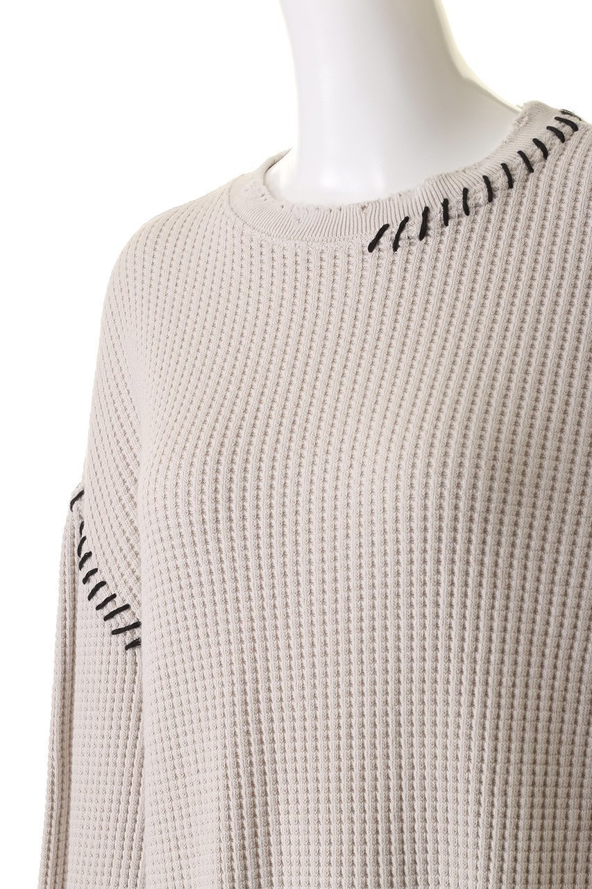 【メゾンスペシャル/MAISON SPECIAL】の【UNISEX】オニワッフルダメージロングスリーブプルオーバー 人気、トレンドファッション・服の通販 founy(ファニー) 　ファッション　Fashion　レディースファッション　Fashion for Women　トップス・カットソー　Cut & Sew Tops　シャツ・ブラウス・オフィスカジュアル　Elegant Blouses & Button-Ups　ロングTシャツ・Tシャツ　Longline T-Shirts & Tees　カジュアルプルオーバー・ニットトップス　Pullovers & Knit Tops / Casual Pullovers　カットソー・ベーシックTシャツ　Cut-and-Sewn Tops / Stretch Tees & Basics　ユニセックス　Unisex, Genderless　スリーブ　Sleeve, Long Sleeve / Short Sleeve　ダメージ　Distressed, Destroyed　ハンド　Hand, Handmade　ロング　Long, Long-Length　ワッフル　Waffle, Waffle Knit　other-5|ID: prp329100004928333 ipo3291000000036982144