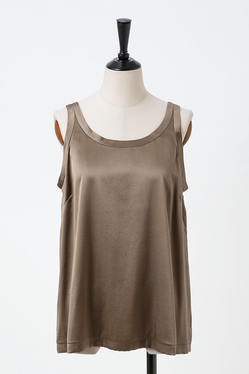 【オーヴィル/EAUVIRE】のウォッシャブルシルクタンクトップ インテリア・キッズ・メンズ・レディースファッション・服の通販 founy(ファニー) 　ファッション　Fashion　レディースファッション　Fashion for Women　トップス・カットソー　Cut & Sew Tops　キャミソール&ノースリーブ　Camisoles & Sleeveless Tops　シャツ・ブラウス・オフィスカジュアル　Elegant Blouses & Button-Ups　ロングTシャツ・Tシャツ　Longline T-Shirts & Tees　カットソー・ベーシックTシャツ　Cut-and-Sewn Tops / Stretch Tees & Basics　カットソー　Cut and Sewn Top　キャミソール　Camisole, Spaghetti Strap Top　シルク　Silk, 100% Silk　ストレッチ　Stretch, Stretchy Fabric　タンク　Tank Top, Sleeveless Top　カーキブラウン|ID: prp329100004928354 ipo3291000000036982327