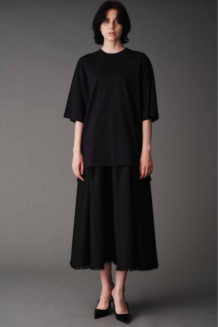 【オブリオ/AUBRIOT】のコットン天竺 ボクシーTシャツ 人気、トレンドファッション・服の通販 founy(ファニー) 　ファッション　Fashion　レディースファッション　Fashion for Women　トップス・カットソー　Cut & Sew Tops　シャツ・ブラウス・オフィスカジュアル　Elegant Blouses & Button-Ups　ロングTシャツ・Tシャツ　Longline T-Shirts & Tees　カットソー・ベーシックTシャツ　Cut-and-Sewn Tops / Stretch Tees & Basics　ショート　Short, Short Length　スリーブ　Sleeve, Long Sleeve / Short Sleeve　スーピマ　Supima, Premium Cotton　フィット　Fit, Slim Fit　フォルム　Silhouette, Form　ベーシック　Basic, Essential　リラックス　Relax, Relaxed Fit　other-7|ID: prp329100004928373 ipo3291000000036982497