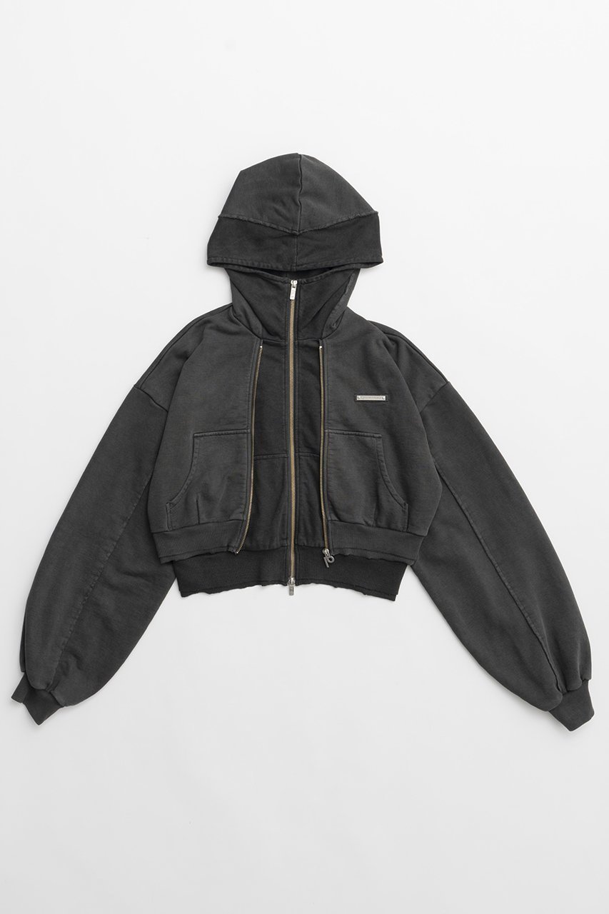 【プランク プロジェクト/PRANK PROJECT】のピグメントレイヤードダブルスウェットパーカー インテリア・キッズ・メンズ・レディースファッション・服の通販 founy(ファニー) 　ファッション　Fashion　レディースファッション　Fashion for Women　トップス・カットソー　Cut & Sew Tops　シャツ・ブラウス・オフィスカジュアル　Elegant Blouses & Button-Ups　レディースパーカー・カジュアルフーディー　Casual Hoodies & Sweatshirts　ロングTシャツ・Tシャツ　Longline T-Shirts & Tees　スウェット・クルーネックトップス　Sweatshirts & Crewnecks / Relaxed Fit Sweat Tops　カットソー・ベーシックTシャツ　Cut-and-Sewn Tops / Stretch Tees & Basics　おすすめ　Recommended / Our Picks　インナー　Innerwear　ジャケット　Jacket, Outerwear　パーカー　Hoodie, Parka　羽織　Haori, Light Jacket　C.GRY(チャコールグレー)|ID: prp329100004928444 ipo3291000000036983058