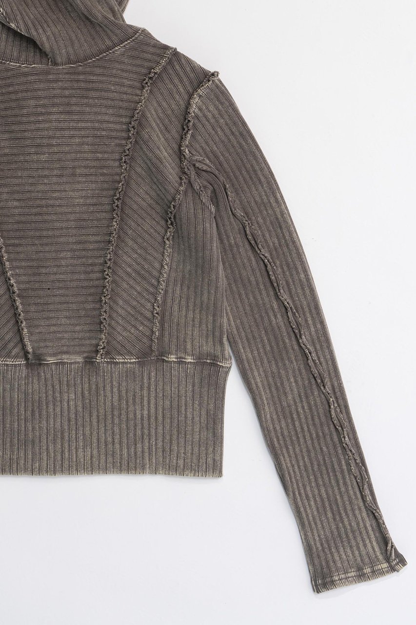 【メゾンスペシャル/MAISON SPECIAL】のRibbed Short Hoodie/リブショートフードパーカー 人気、トレンドファッション・服の通販 founy(ファニー) 　ファッション　Fashion　レディースファッション　Fashion for Women　トップス・カットソー　Cut & Sew Tops　シャツ・ブラウス・オフィスカジュアル　Elegant Blouses & Button-Ups　レディースパーカー・カジュアルフーディー　Casual Hoodies & Sweatshirts　ロングTシャツ・Tシャツ　Longline T-Shirts & Tees　スウェット・クルーネックトップス　Sweatshirts & Crewnecks / Relaxed Fit Sweat Tops　カットソー・ベーシックTシャツ　Cut-and-Sewn Tops / Stretch Tees & Basics　コンパクト　Compact, Small Size　ショート　Short, Short Length　セットアップ　Set-Up, Coordinated Outfit　パーカー　Hoodie, Parka　ヴィンテージ　Vintage Style　羽織　Haori, Light Jacket　other-7|ID: prp329100004928449 ipo3291000000036983122